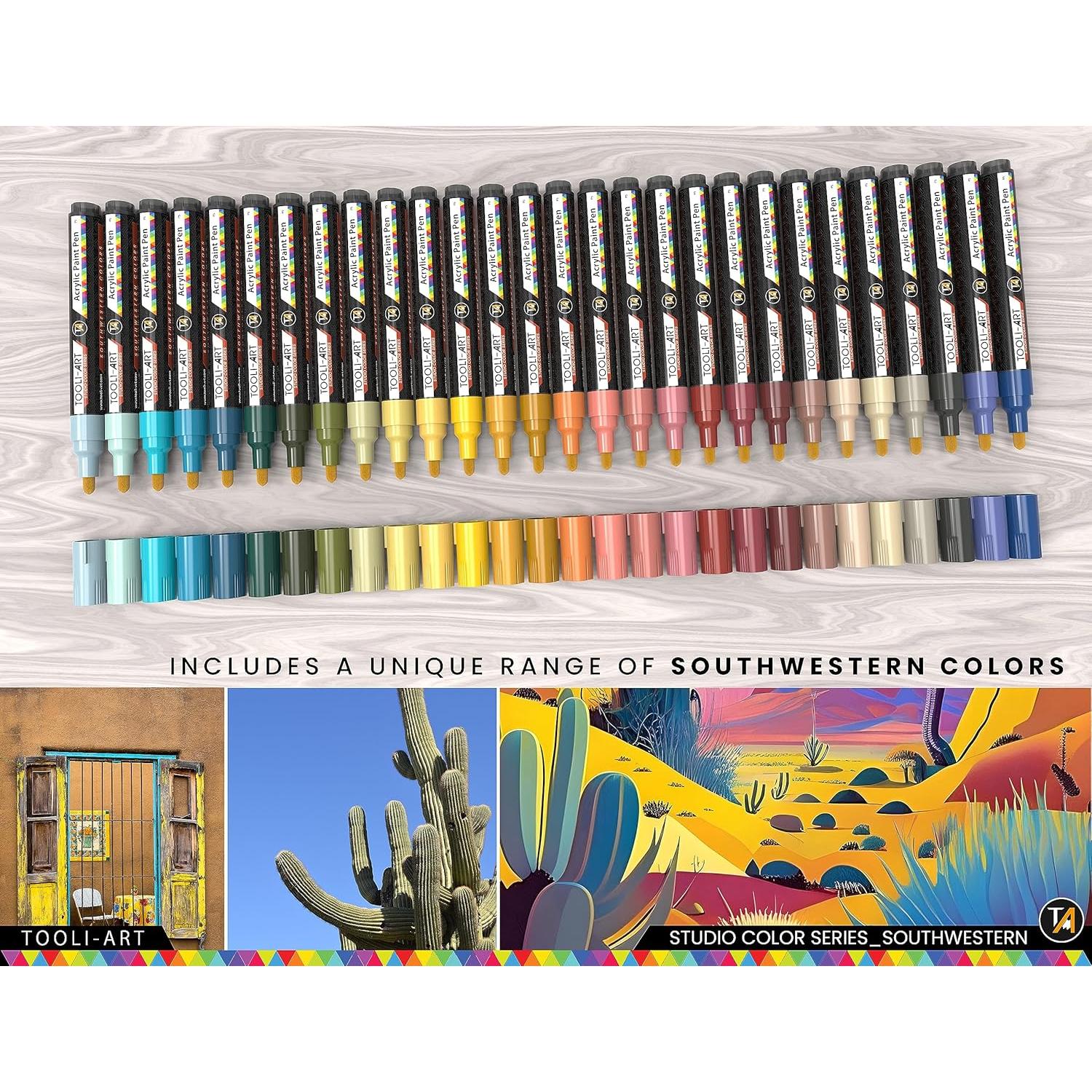 Set de 28 Marcadores de Pintura Acrílica TOOLI-ART Suroeste
