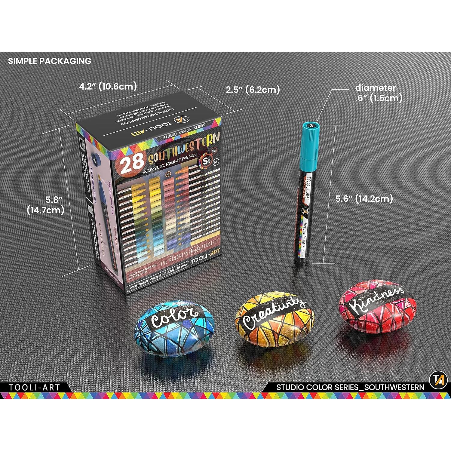 Set de 28 Marcadores de Pintura Acrílica TOOLI-ART Suroeste