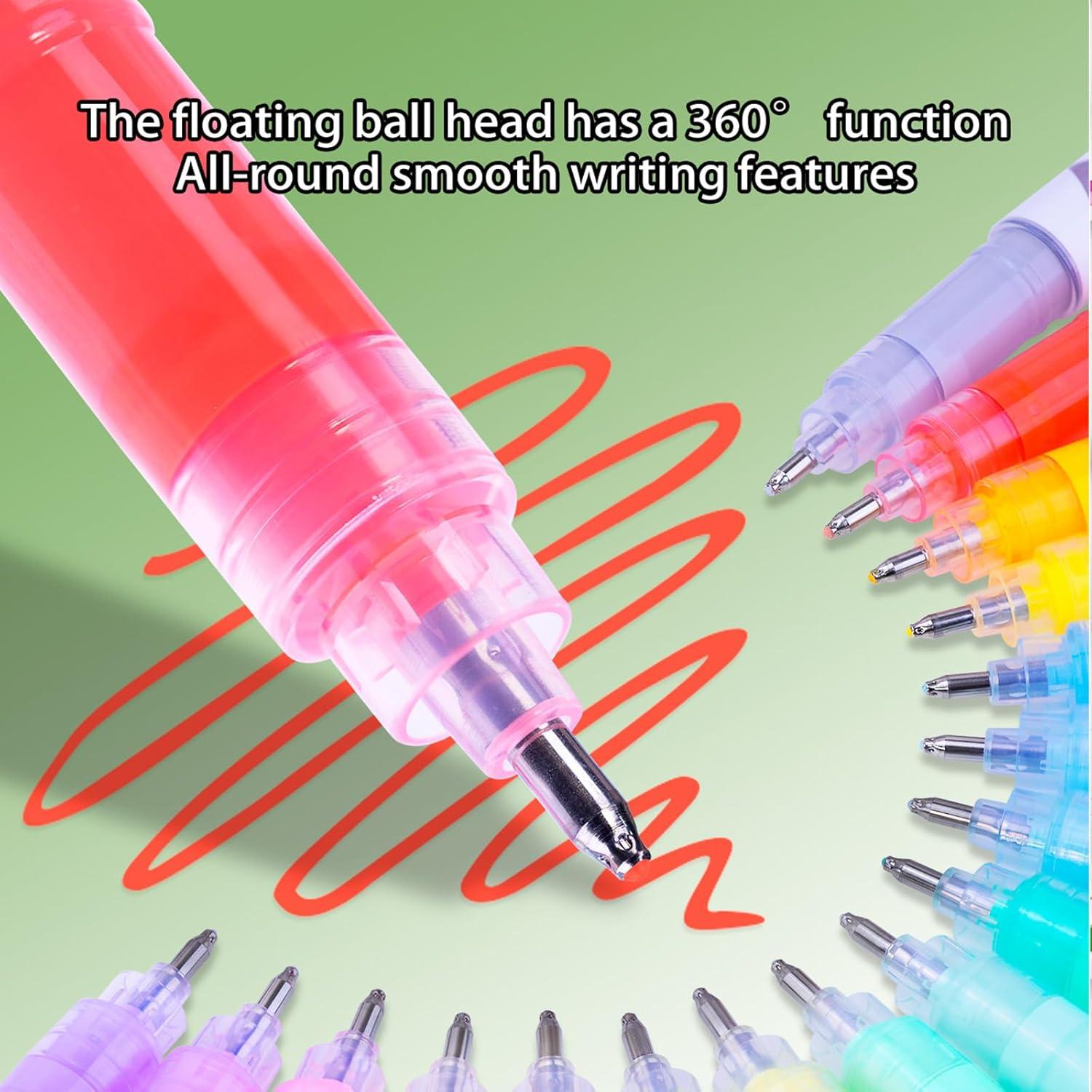 Marcadores acrílicos Kander 12 colores punta de bala 1mm