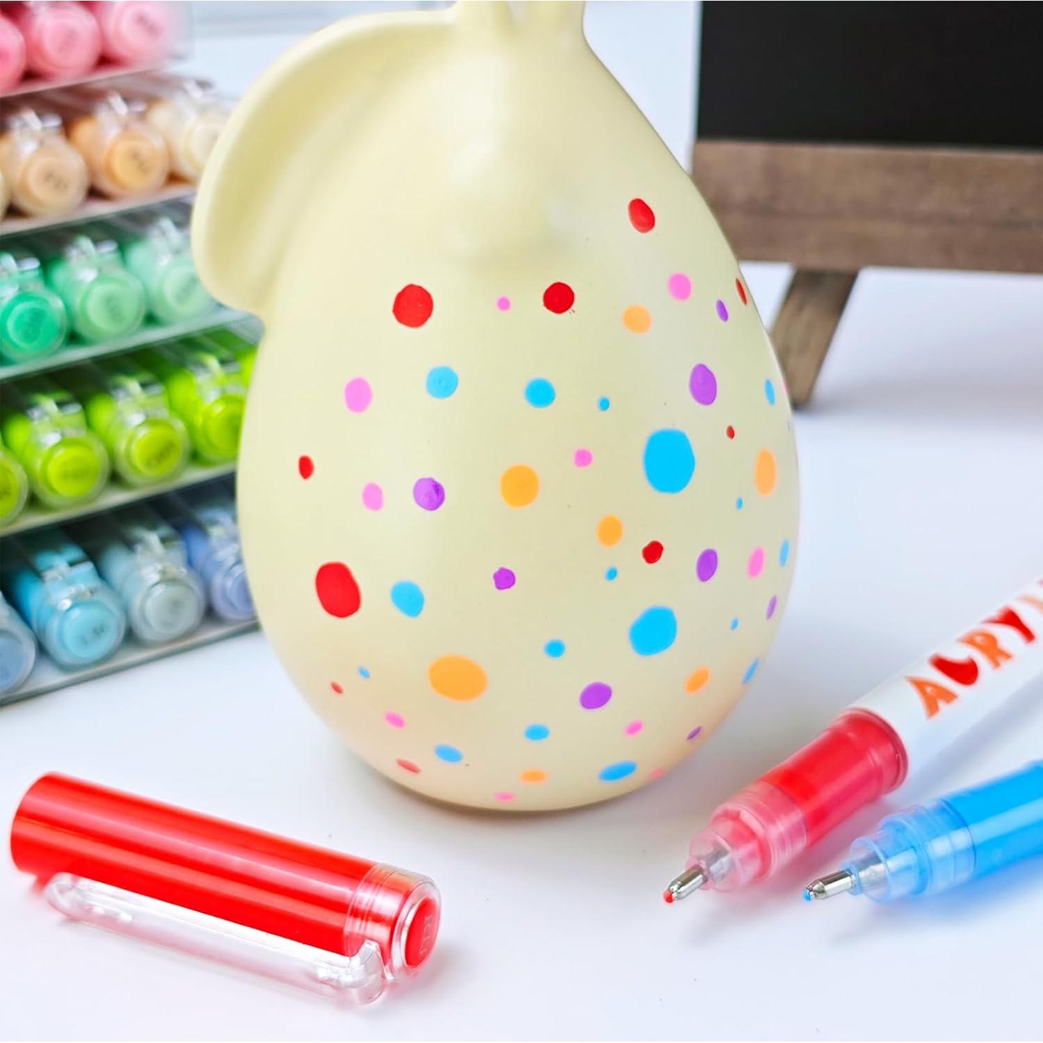 Marcadores acrílicos Kander 12 colores punta de bala 1mm