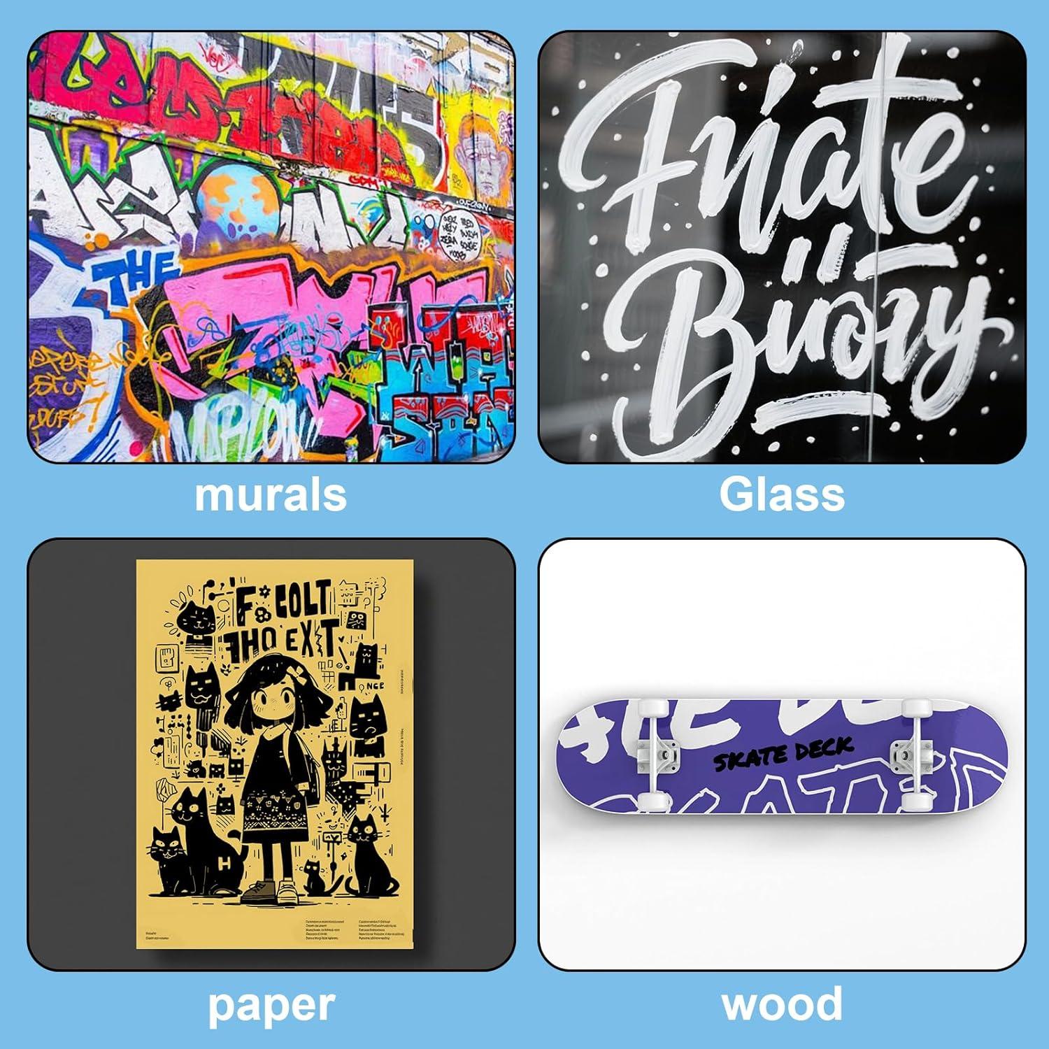 Marcadores de Póster Jumbo FUMILE 5 Pcs 3-15mm Blanco