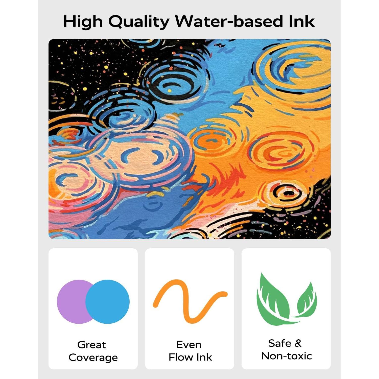 Marcadores de Pintura Acrílica JusArt 48 Colores Doble Punta