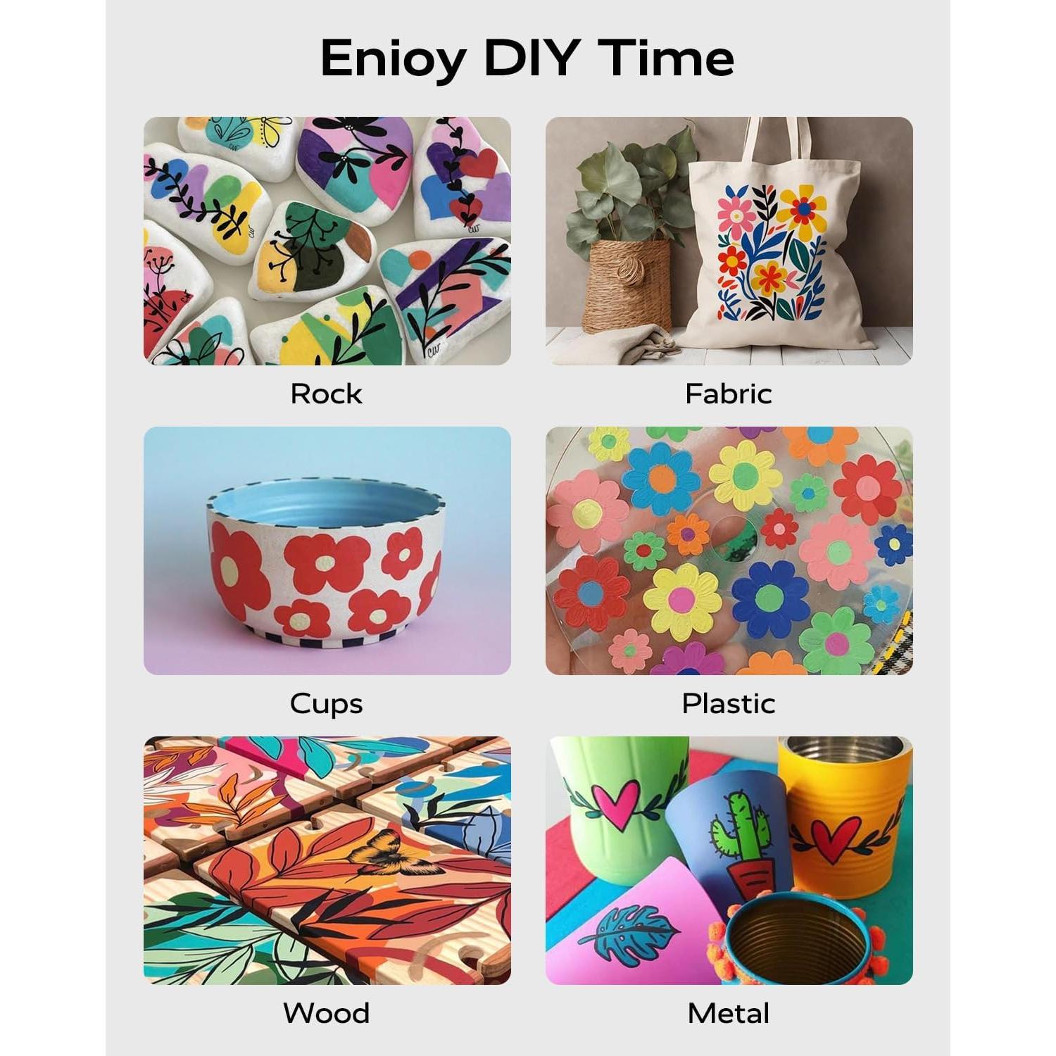 Marcadores de Pintura Acrílica JusArt 48 Colores Doble Punta