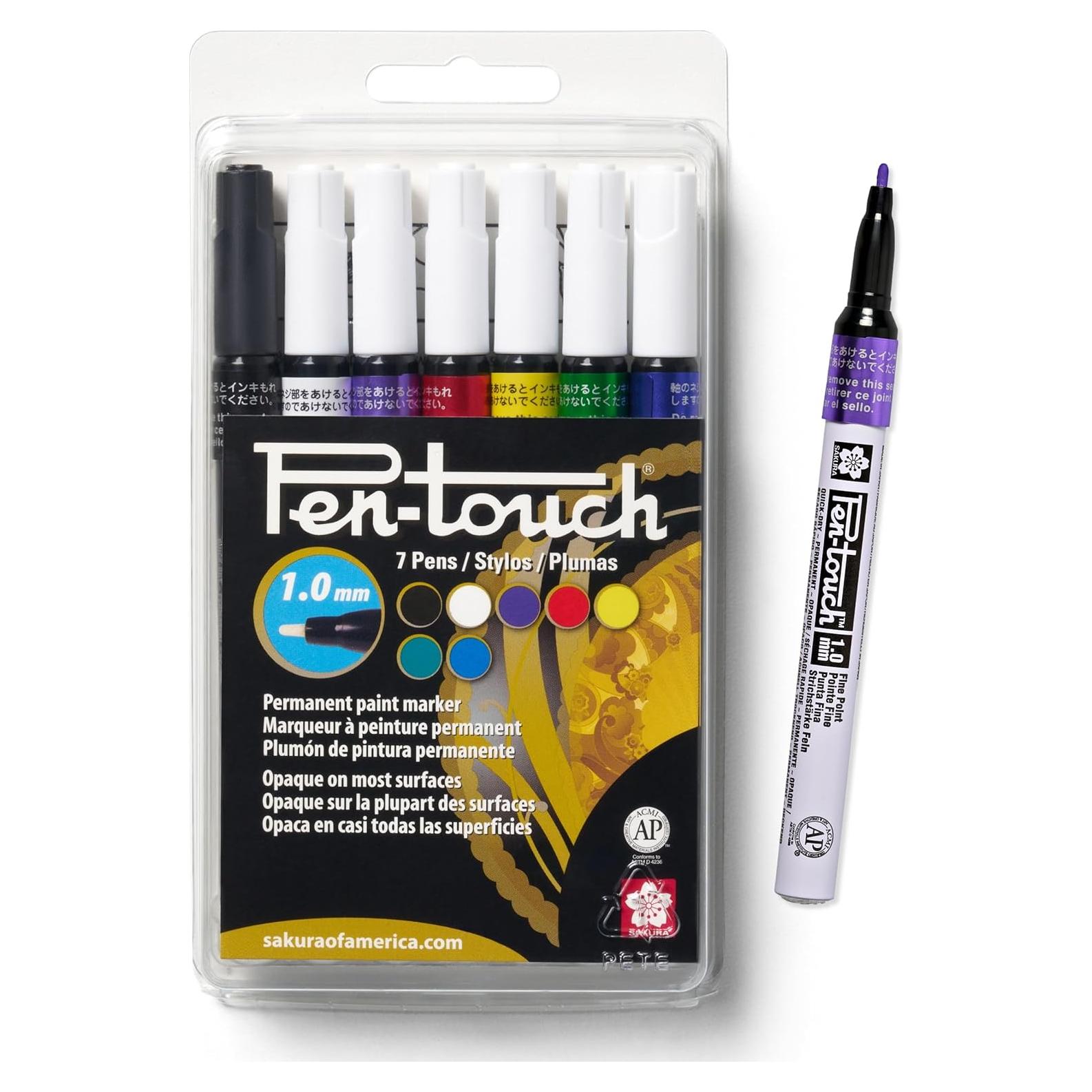 Marcadores de pintura permanente Sakura Pen-Touch 7 colores finos
