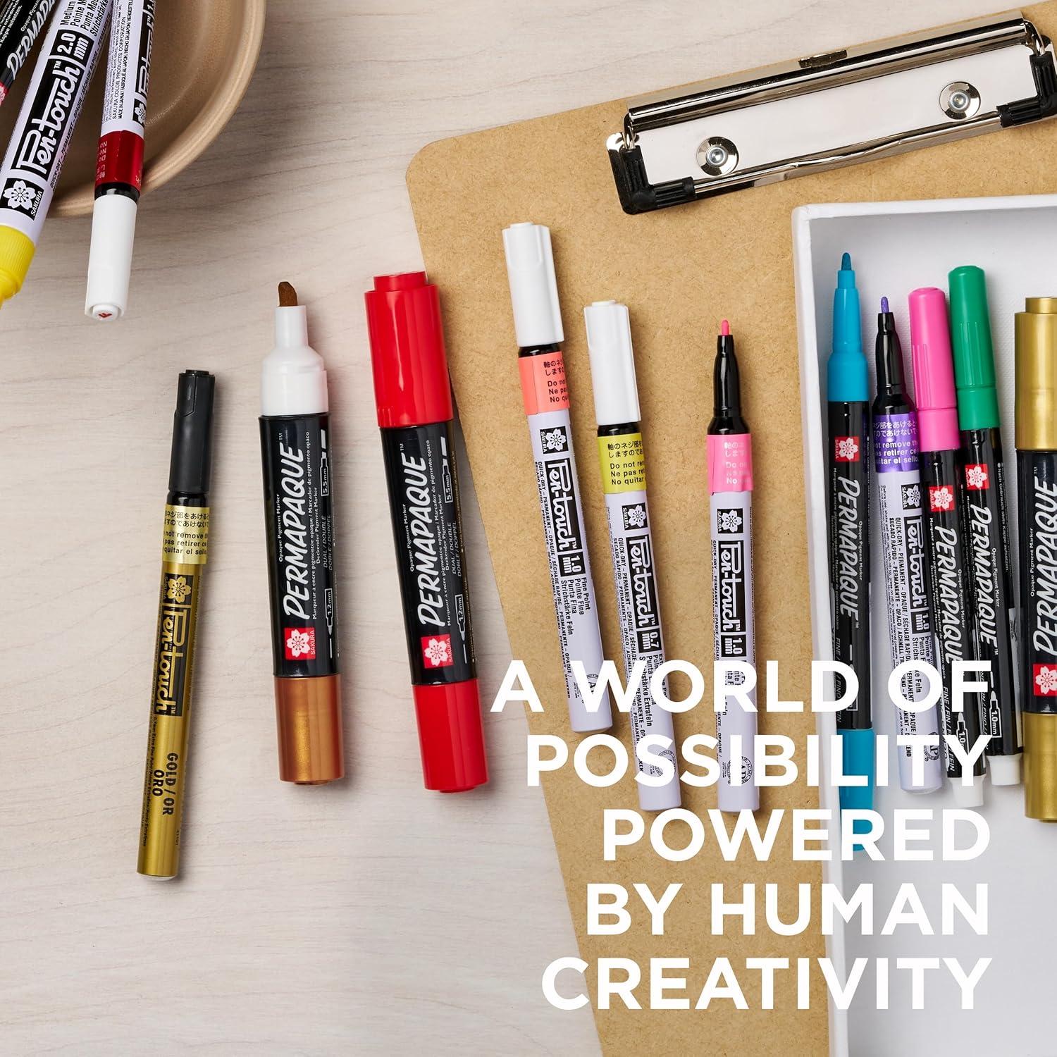 Marcadores de pintura permanente Sakura Pen-Touch 7 colores finos