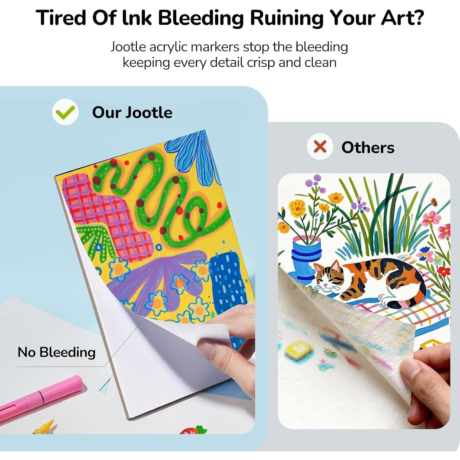 Marcadores Acrílicos Jootle 36 Colores Punta de Pincel