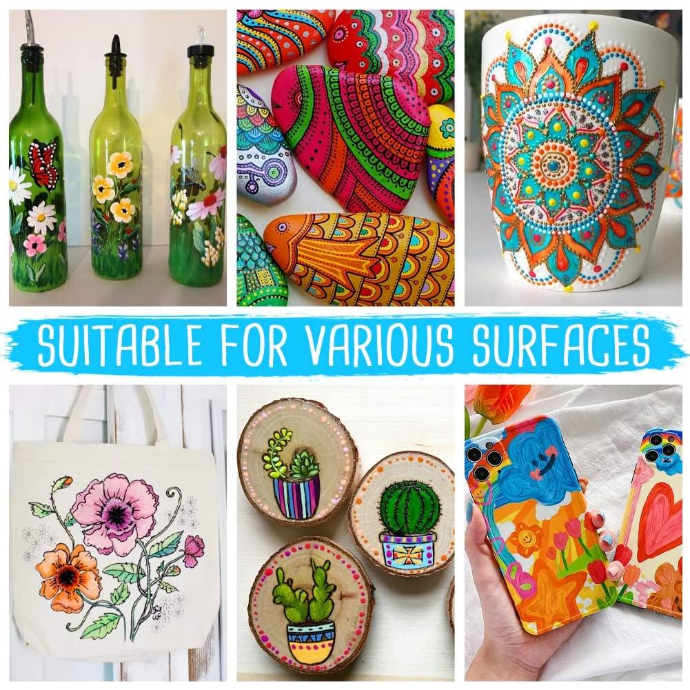 Marcadores de Pintura Acrílica CH HAICHENG 12 Colores 2mm