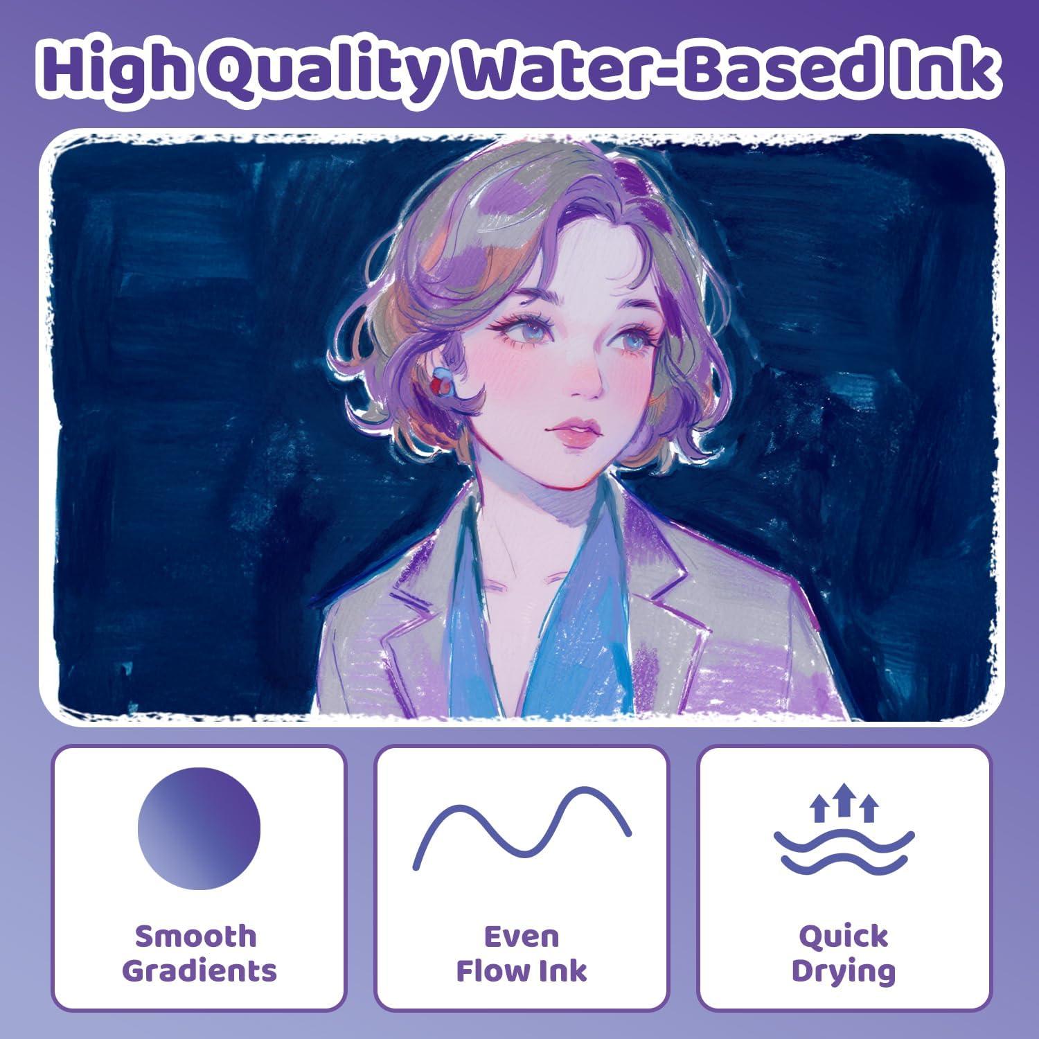 Marcadores de Pintura Acrílica Guangna 8 Unidades Punta de Pincel