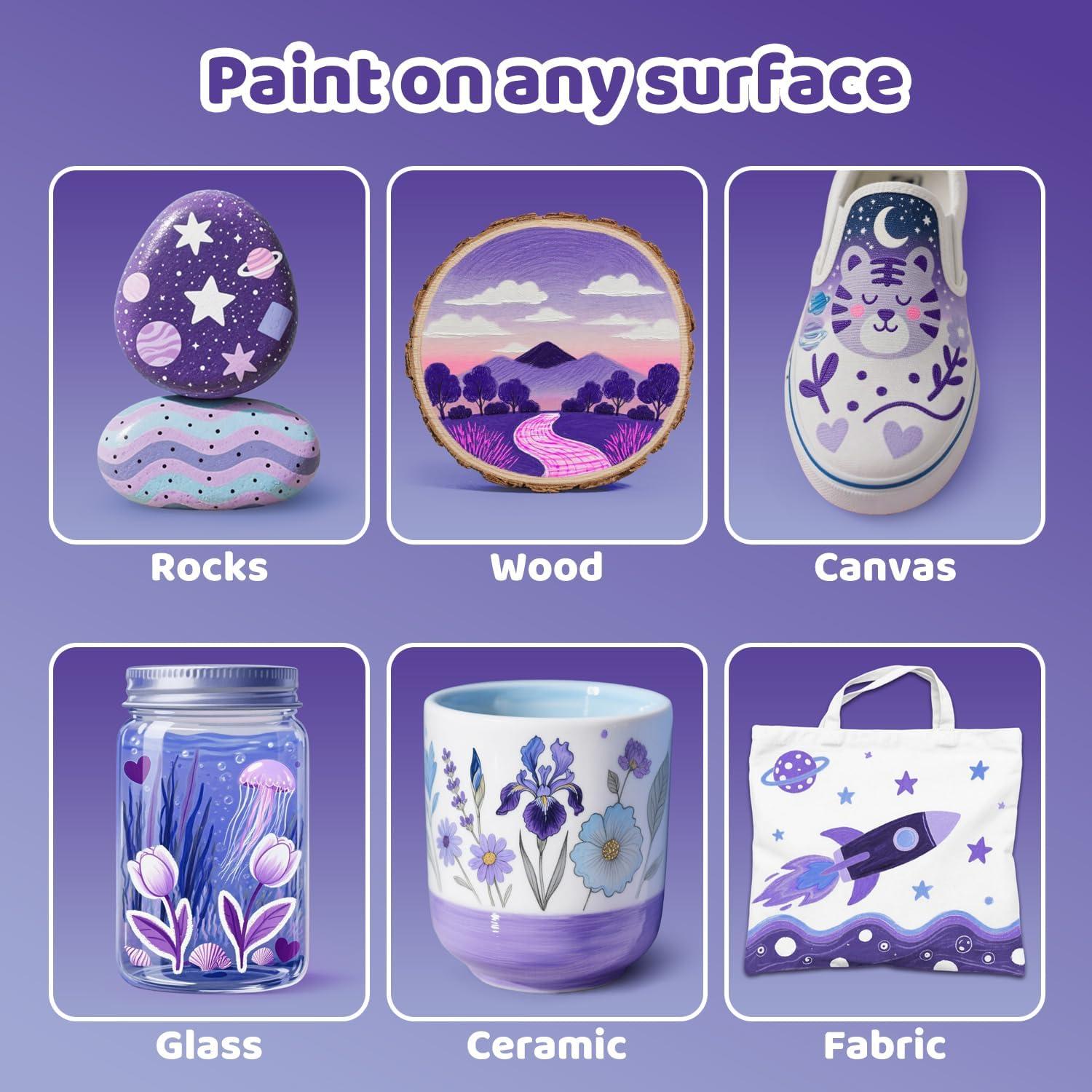 Marcadores de Pintura Acrílica Guangna 8 Unidades Punta de Pincel