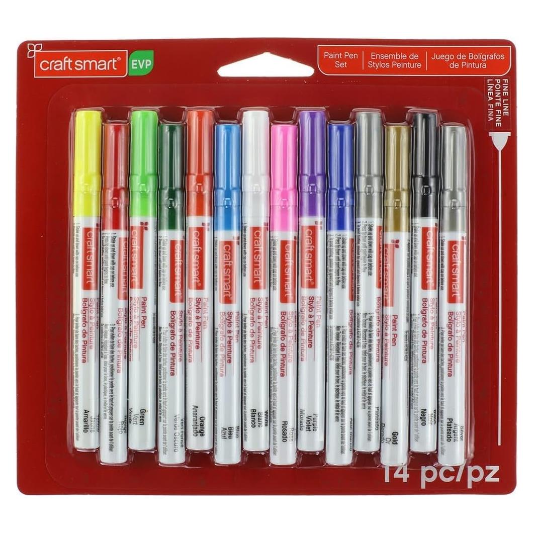 Juego de 14 marcadores de pintura Craft Smart - Tinta blanca