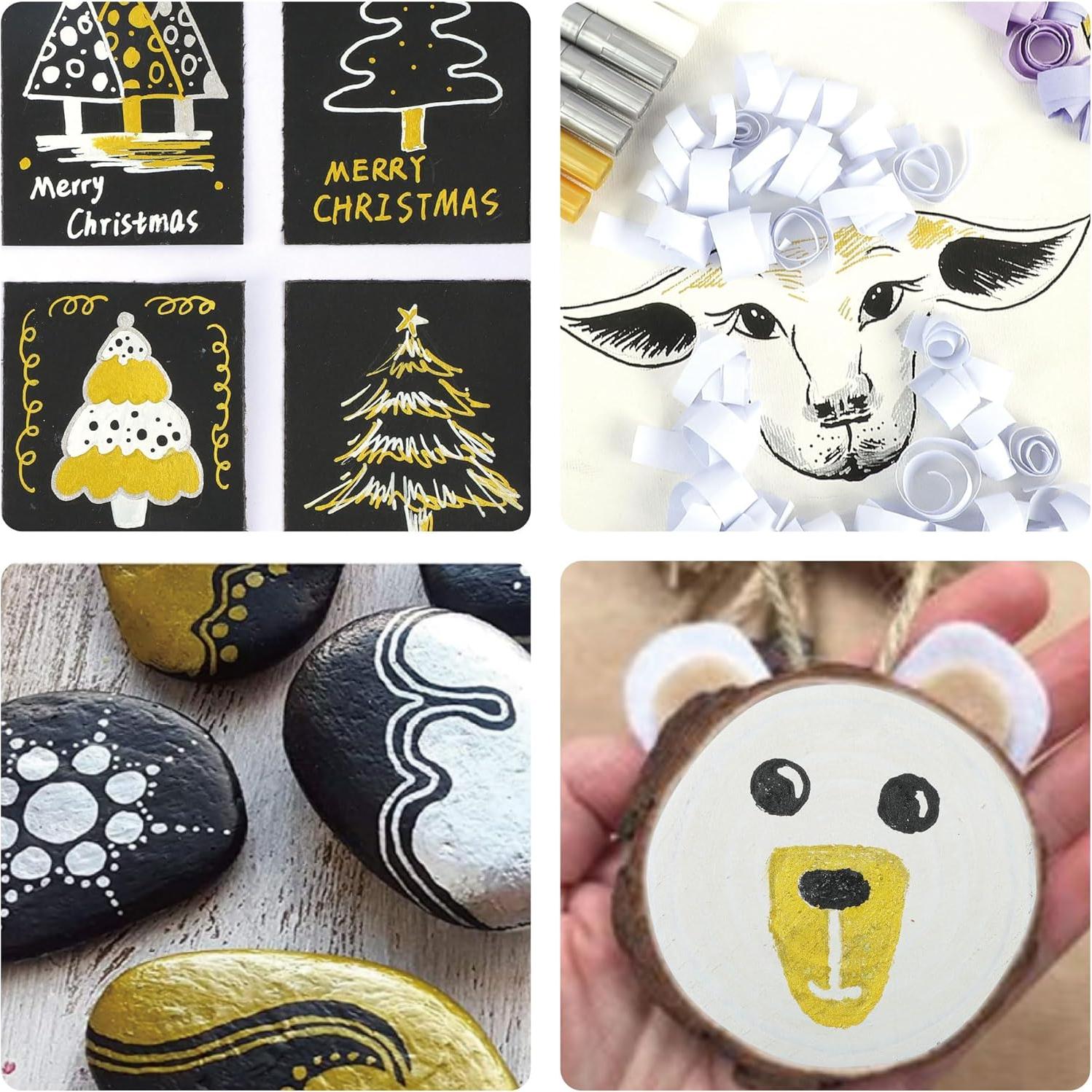 Marcadores Acrílicos Metálicos INK LAB 15 Pcs para Manualidades