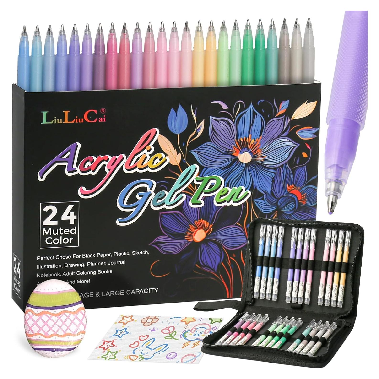 Marcadores de Gel Acrílico LIULIUCAI 24 Colores 1.0mm