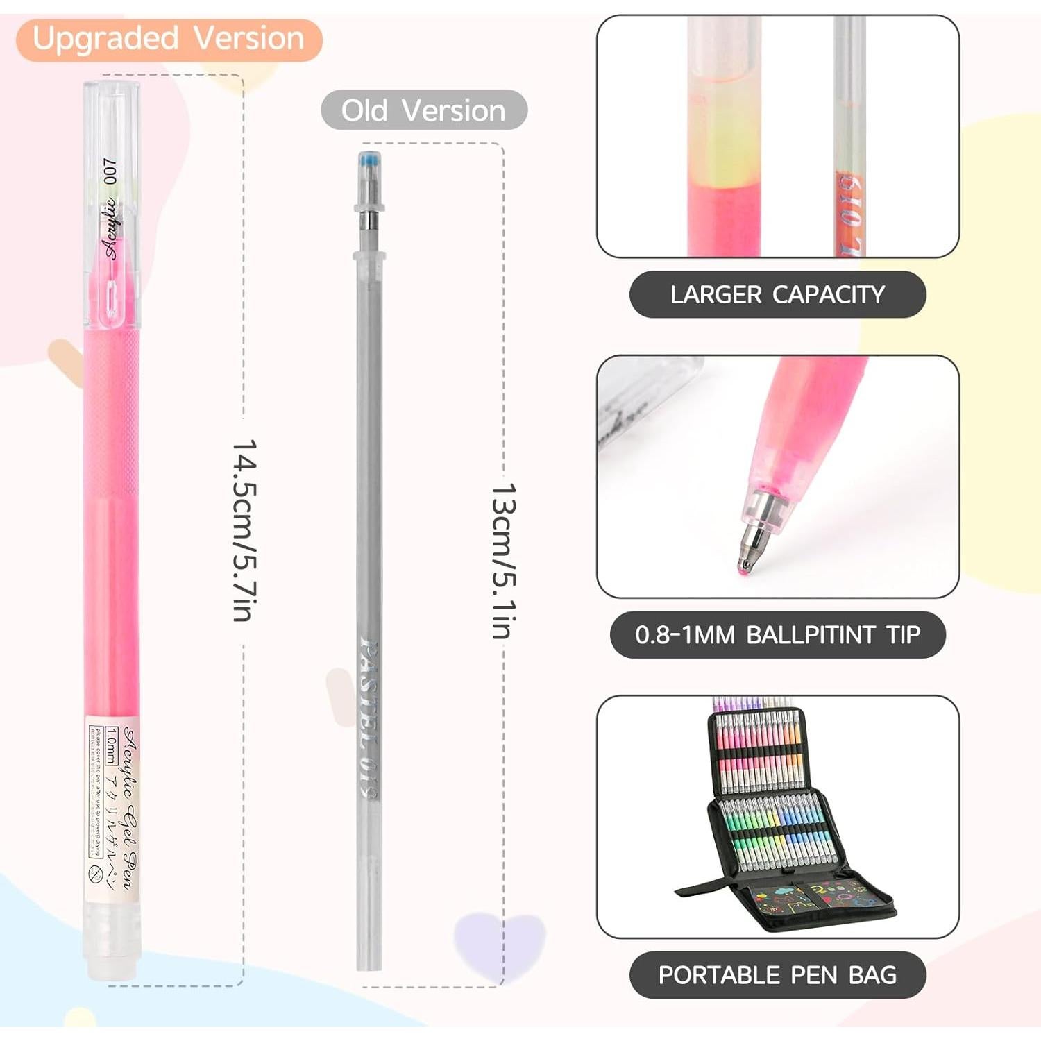 Marcadores de Gel Acrílico LIULIUCAI 24 Colores 1.0mm