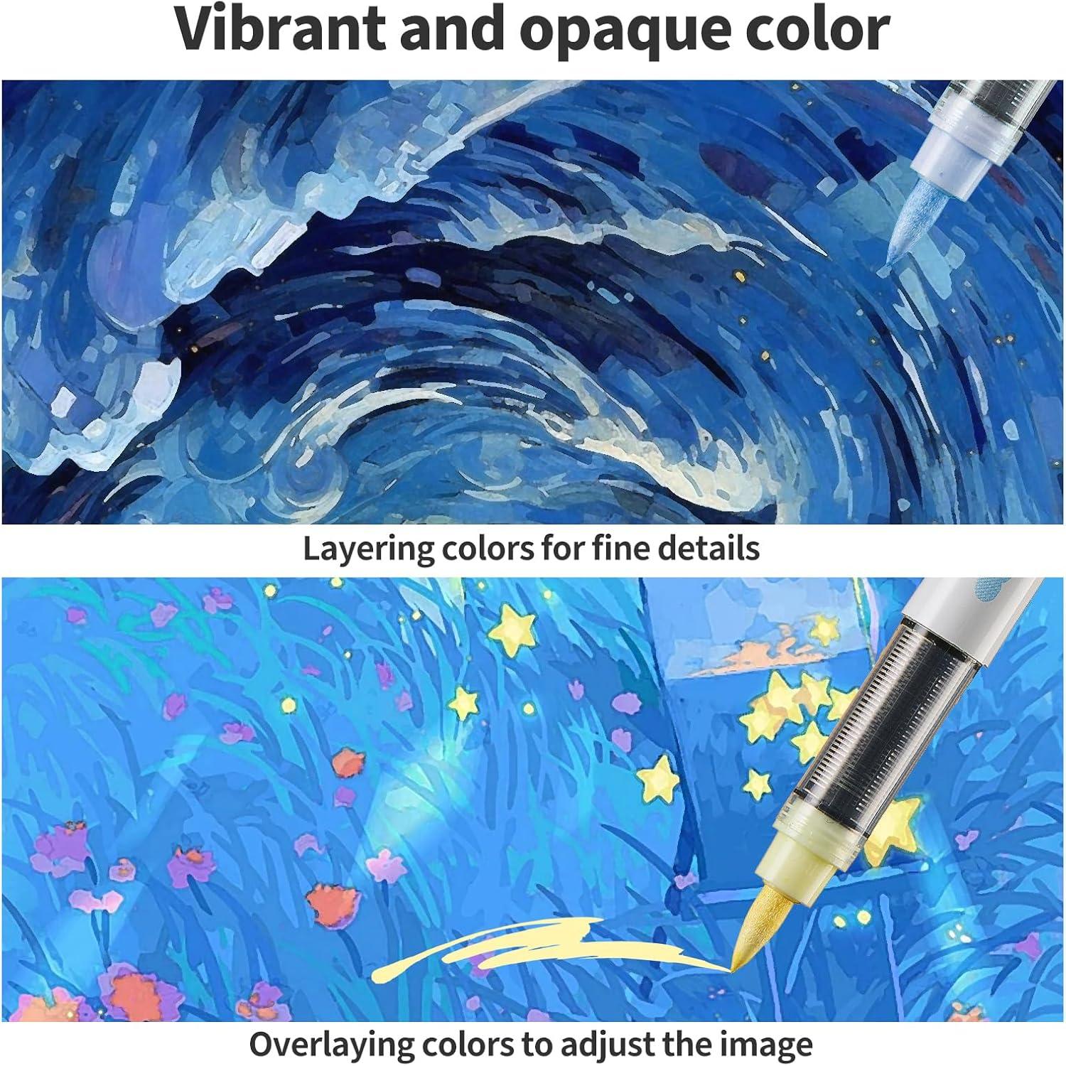 Juego de Marcadores Acrílicos EpenGo 36 Colores para Manualidades