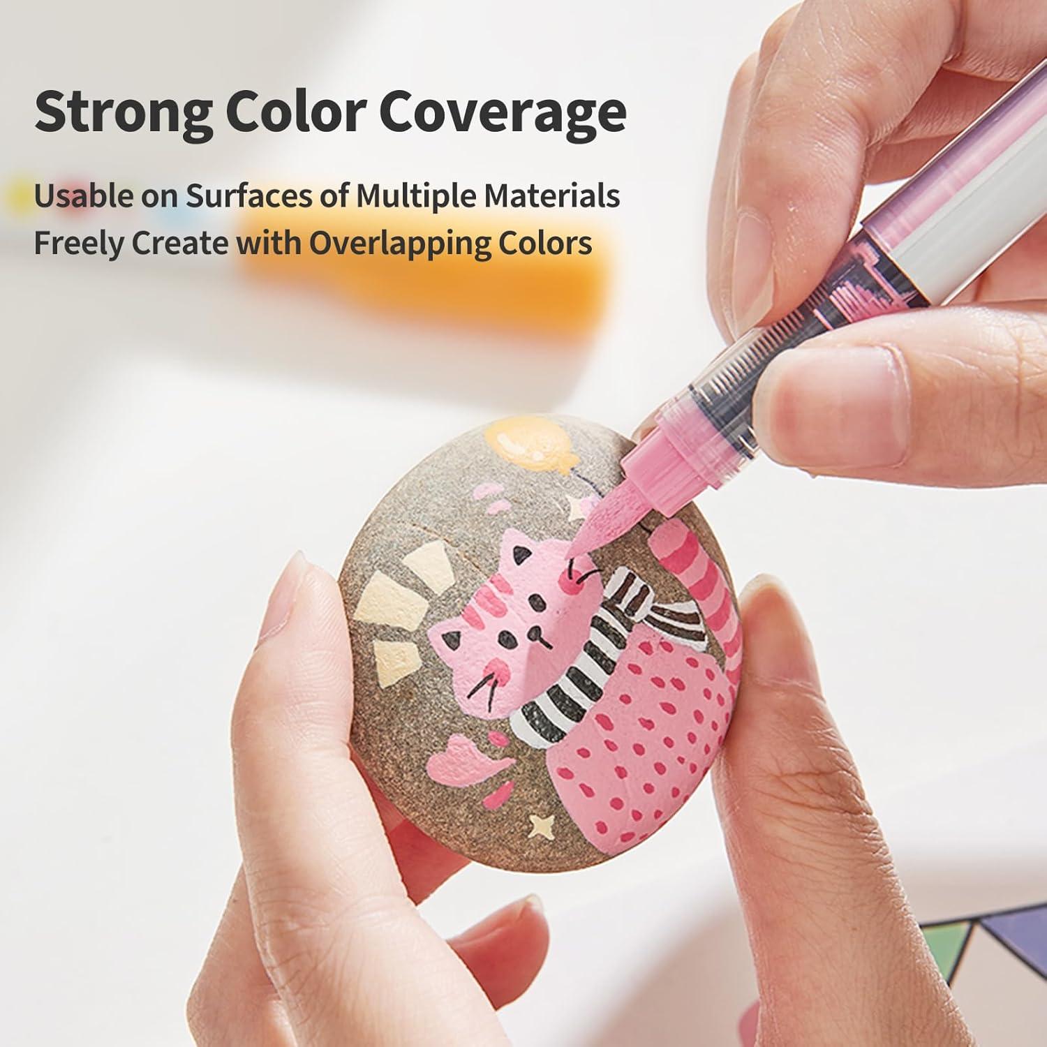 Juego de Marcadores Acrílicos EpenGo 36 Colores para Manualidades