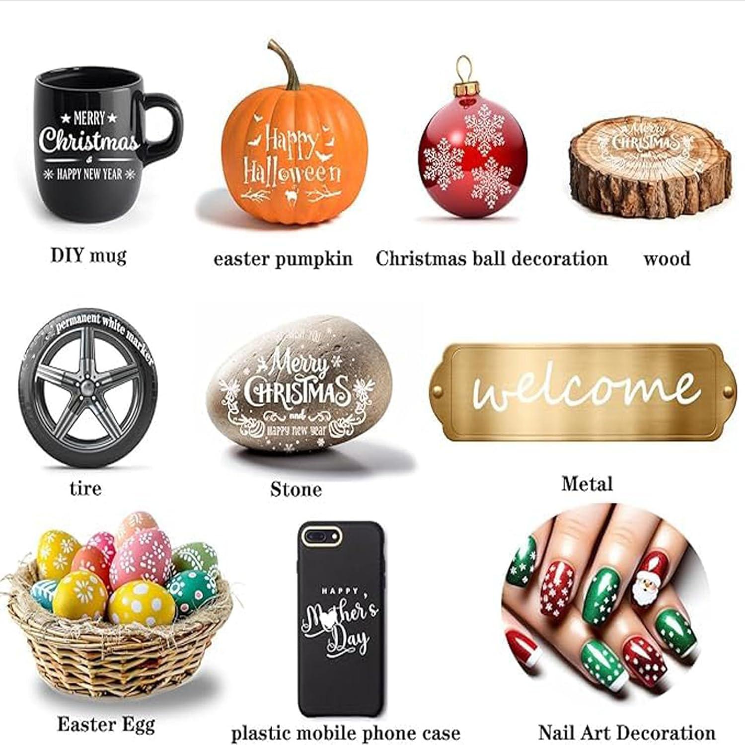 Marcadores permanentes de pintura acrílica blanca Laestyee - 1 unidad