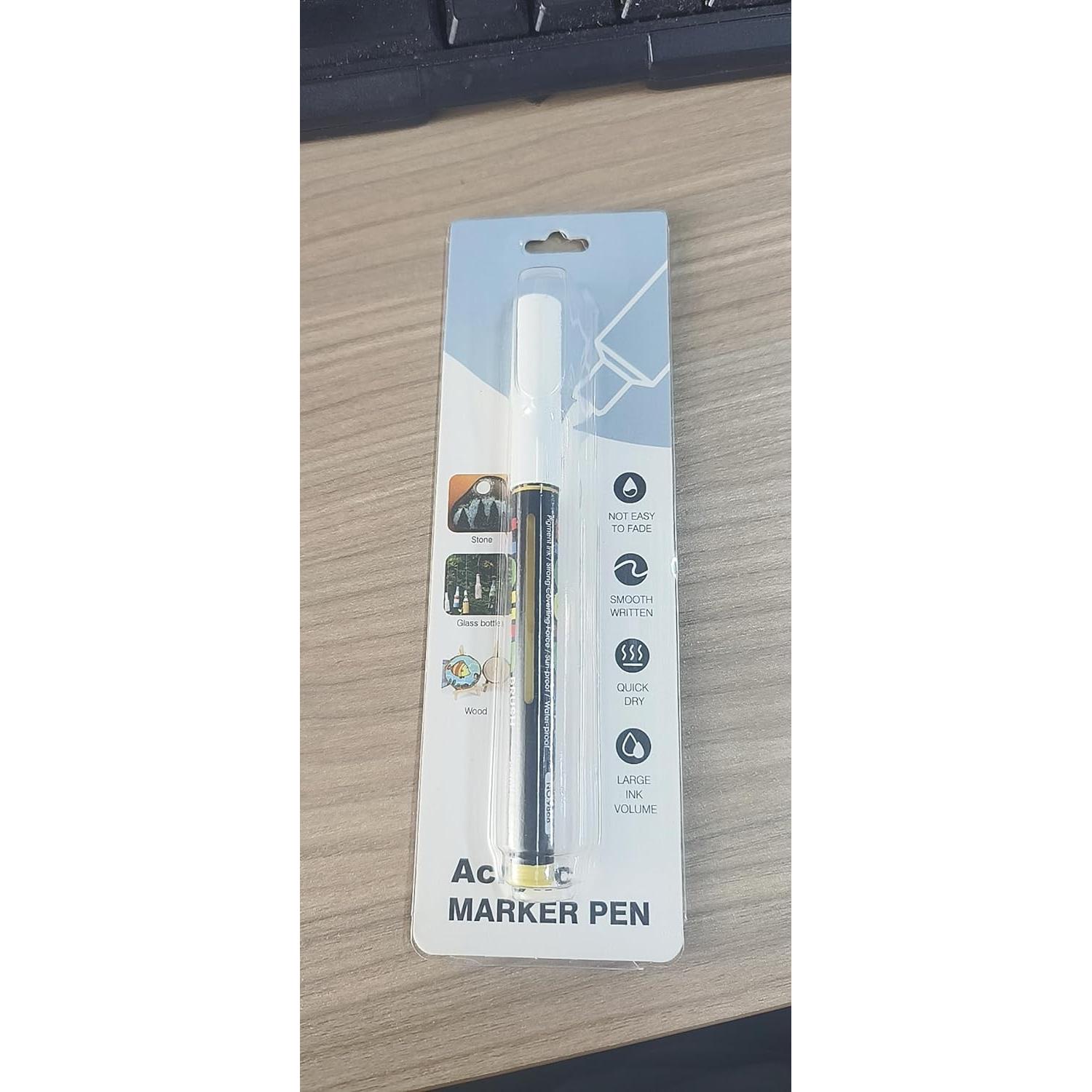 Marcadores permanentes de pintura acrílica blanca Laestyee - 1 unidad