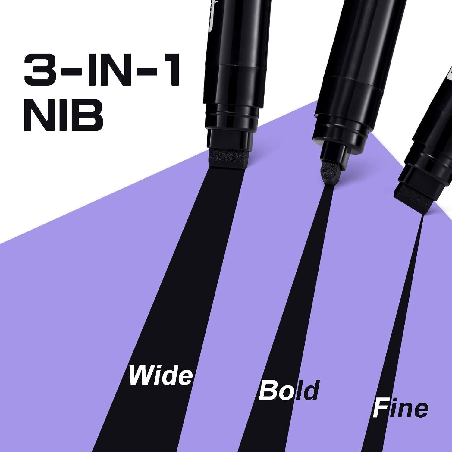 Marcadores de Pintura Jumbo Bunnyclover 2 Pzs Negro y Blanco 15mm