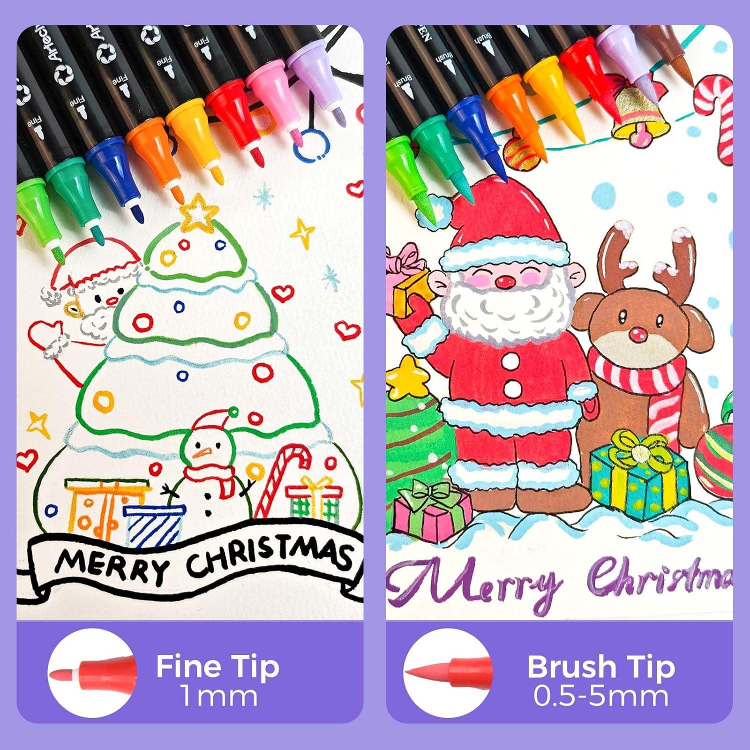 Marcadores de Pintura Acrílica Artecho 72 Colores Doble Punta