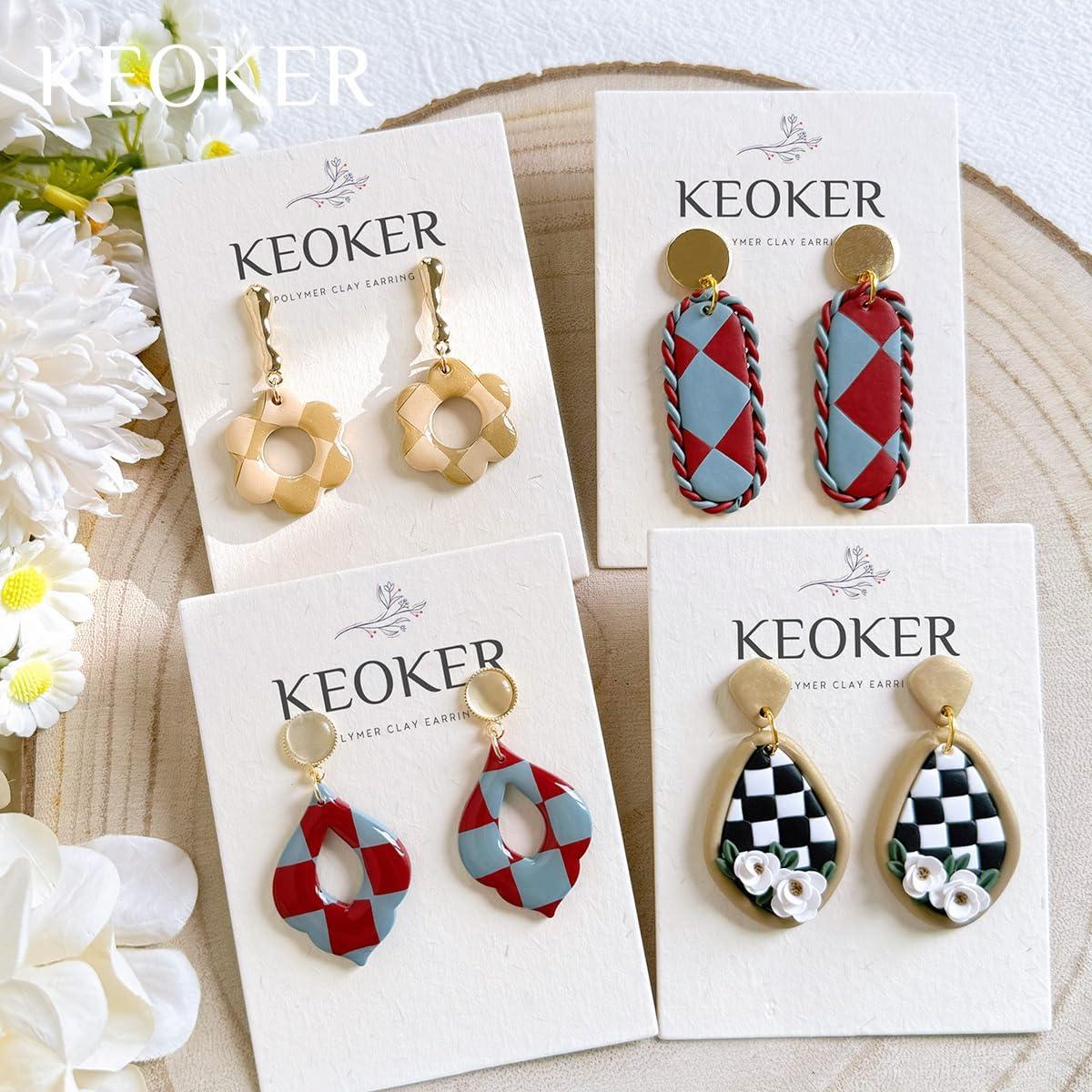 Cortadores de Arcilla Polimérica Keoker para Pendientes - Tablero de Ajedrez