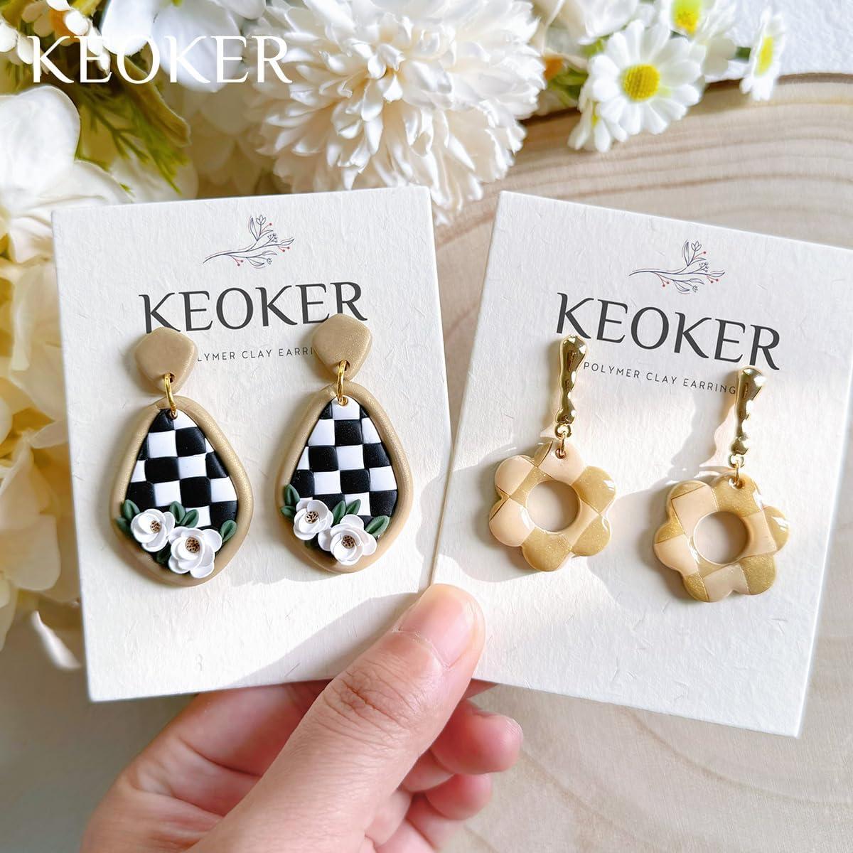 Cortadores de Arcilla Polimérica Keoker para Pendientes - Tablero de Ajedrez