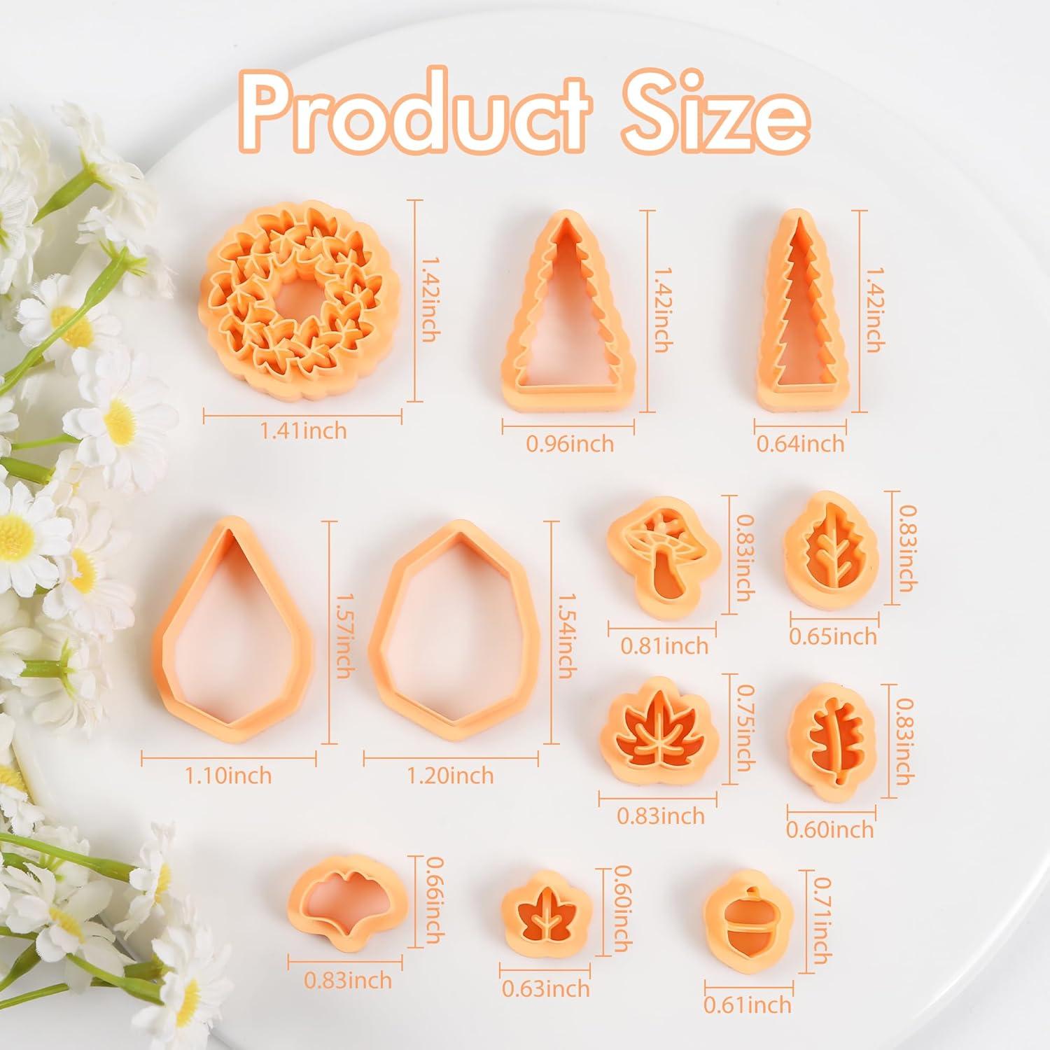 Cortadores de Arcilla Polimérica Puocaon - 12 Piezas Otoño