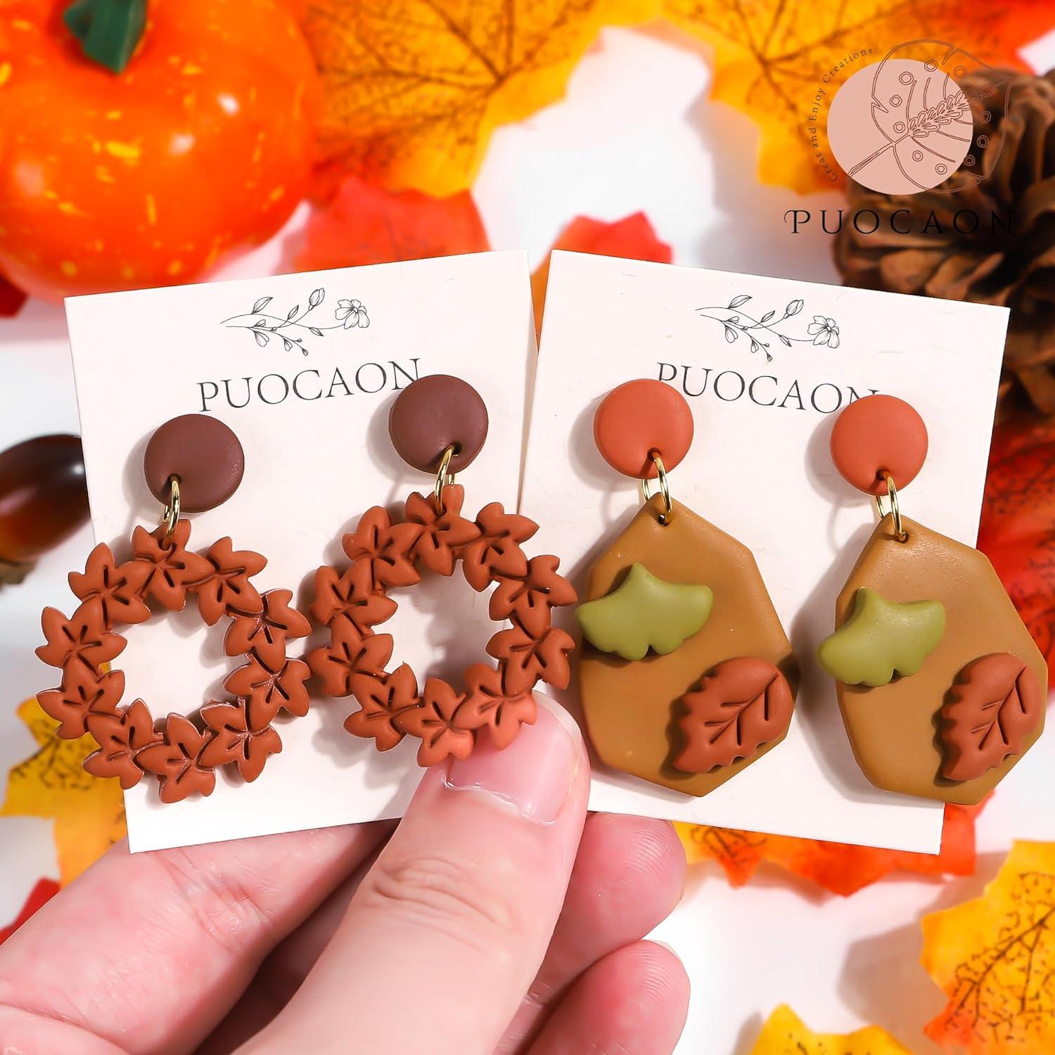 Cortadores de Arcilla Polimérica Puocaon - 12 Piezas Otoño