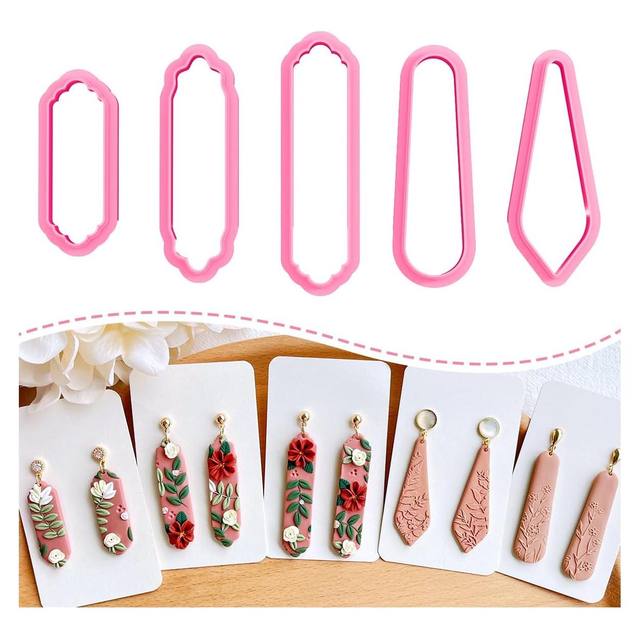 Cortadores de Arcilla de Polímero Keoker - 5 Piezas Florales