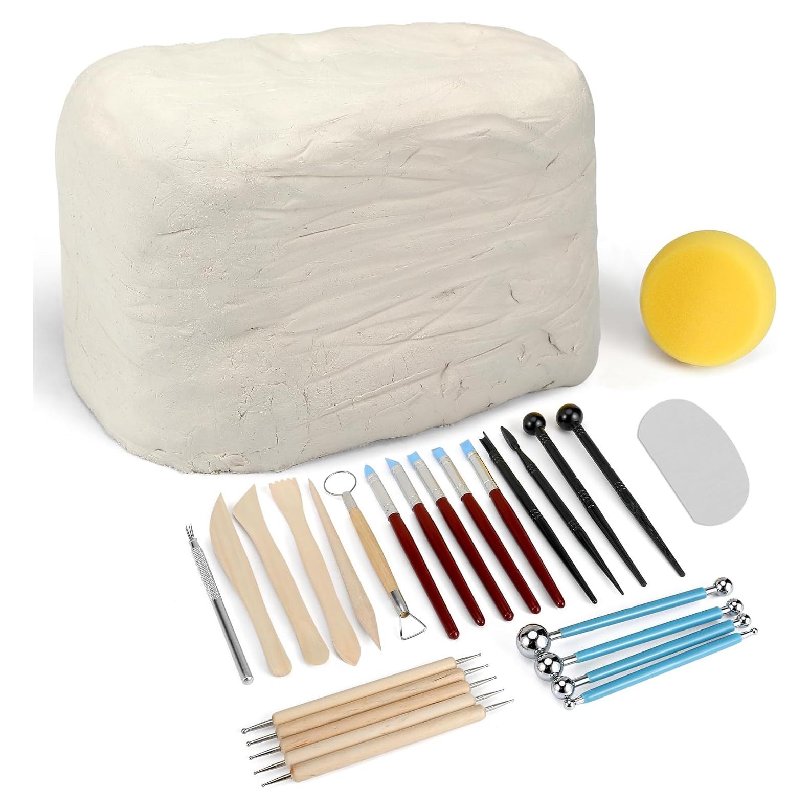 Kit de Arcilla Secado al Aire Blisstime 4.54 kg con 26 Herramientas