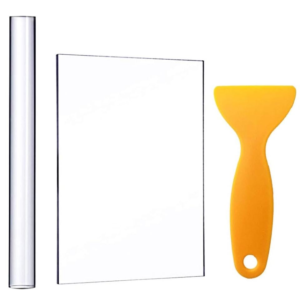 Rodillo de Arcilla Acrílica GoosWexmzl con Tabla y Raspador