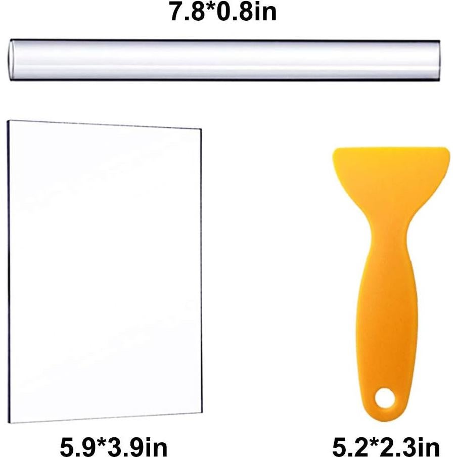 Rodillo de Arcilla Acrílica GoosWexmzl con Tabla y Raspador