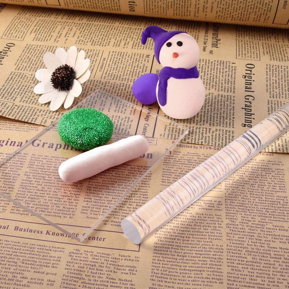 Rodillo de Arcilla Acrílica GoosWexmzl con Tabla y Raspador