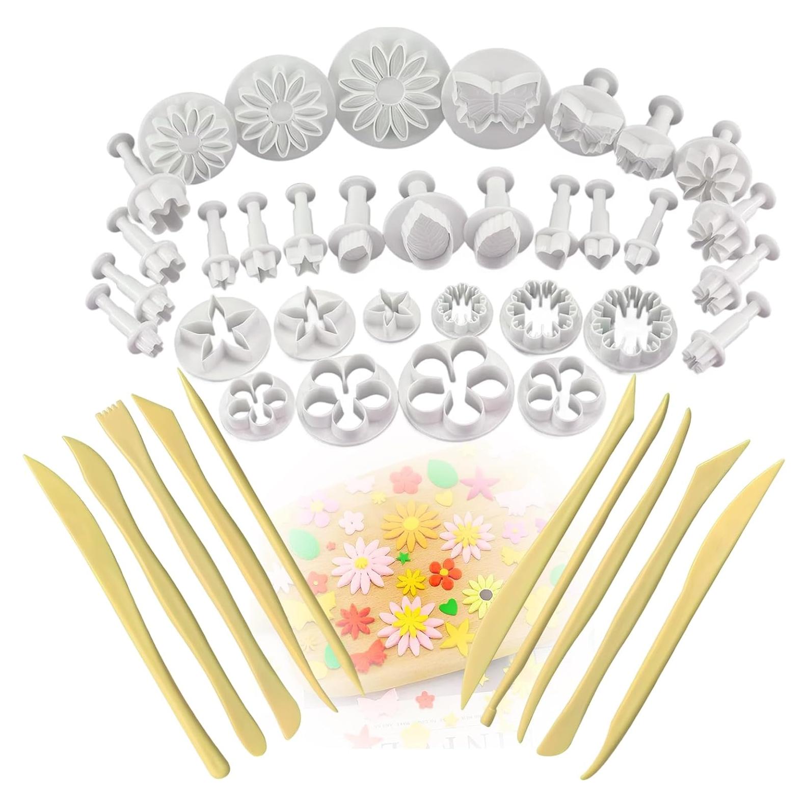 Kit de Herramientas de Arcilla CUNSWEN 43 Pcs - Moldes y Doble Extremo