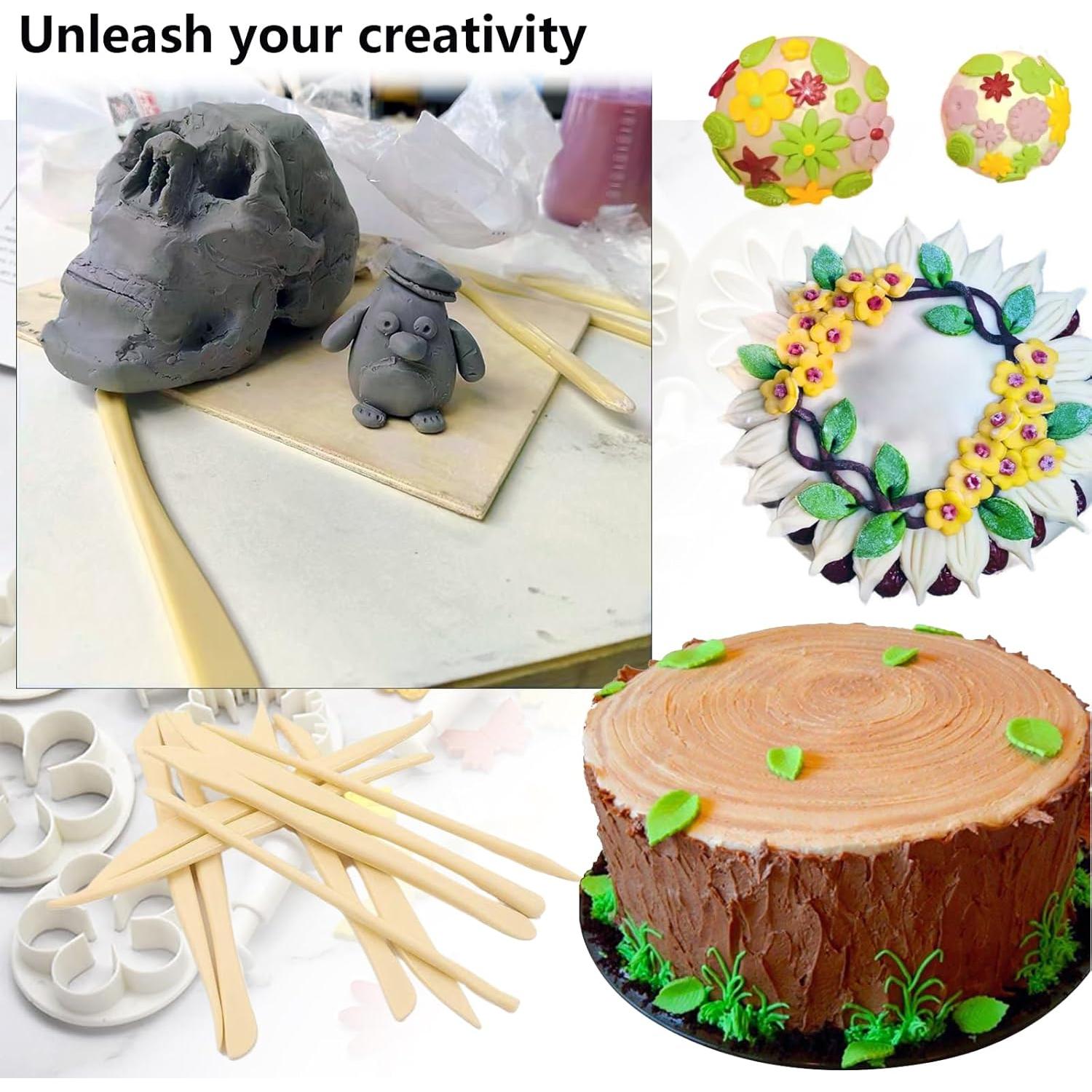 Kit de Herramientas de Arcilla CUNSWEN 43 Pcs - Moldes y Doble Extremo