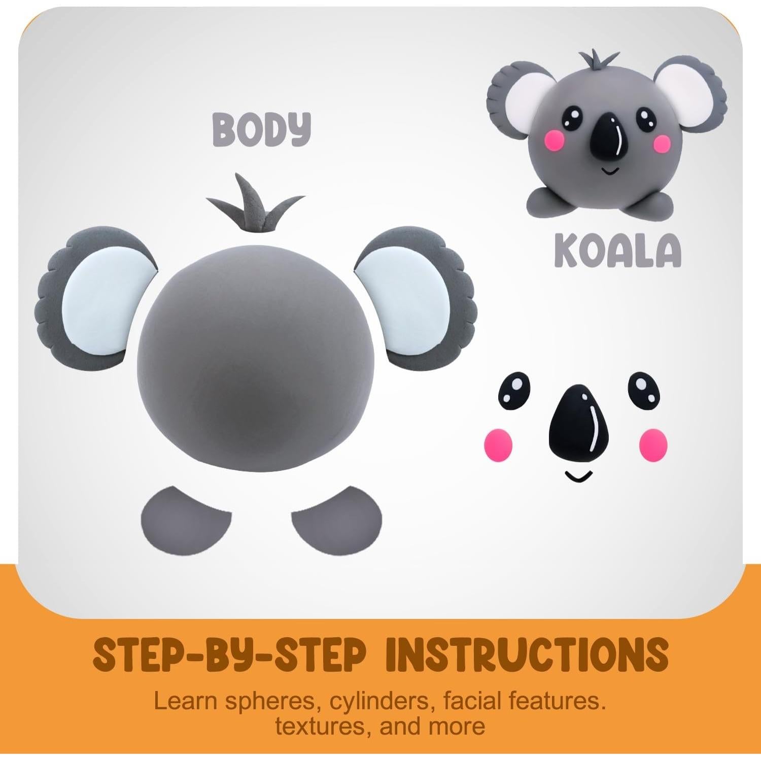 Kit de Arcilla Secada al Aire LOUFOR para Niños - 1.13 kg