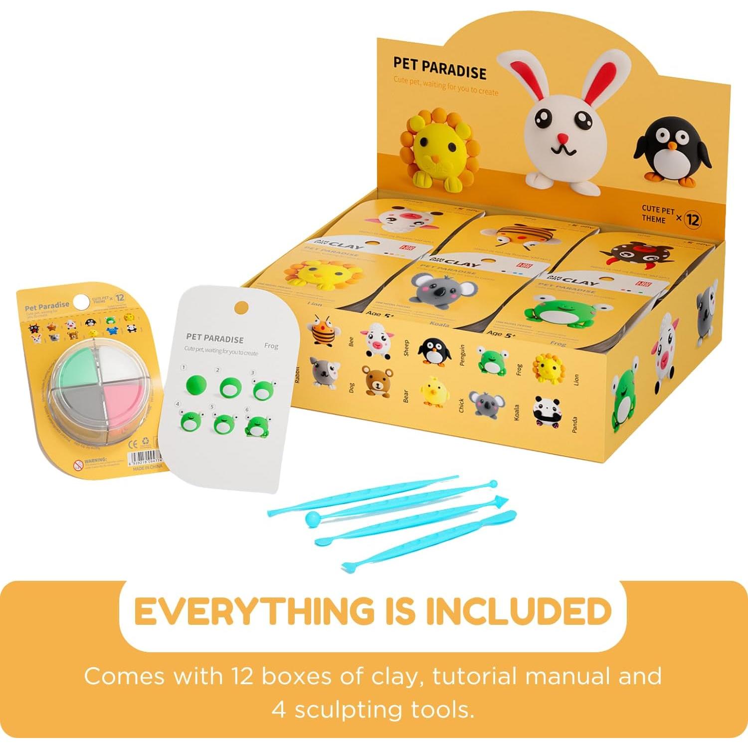 Kit de Arcilla Secada al Aire LOUFOR para Niños - 1.13 kg