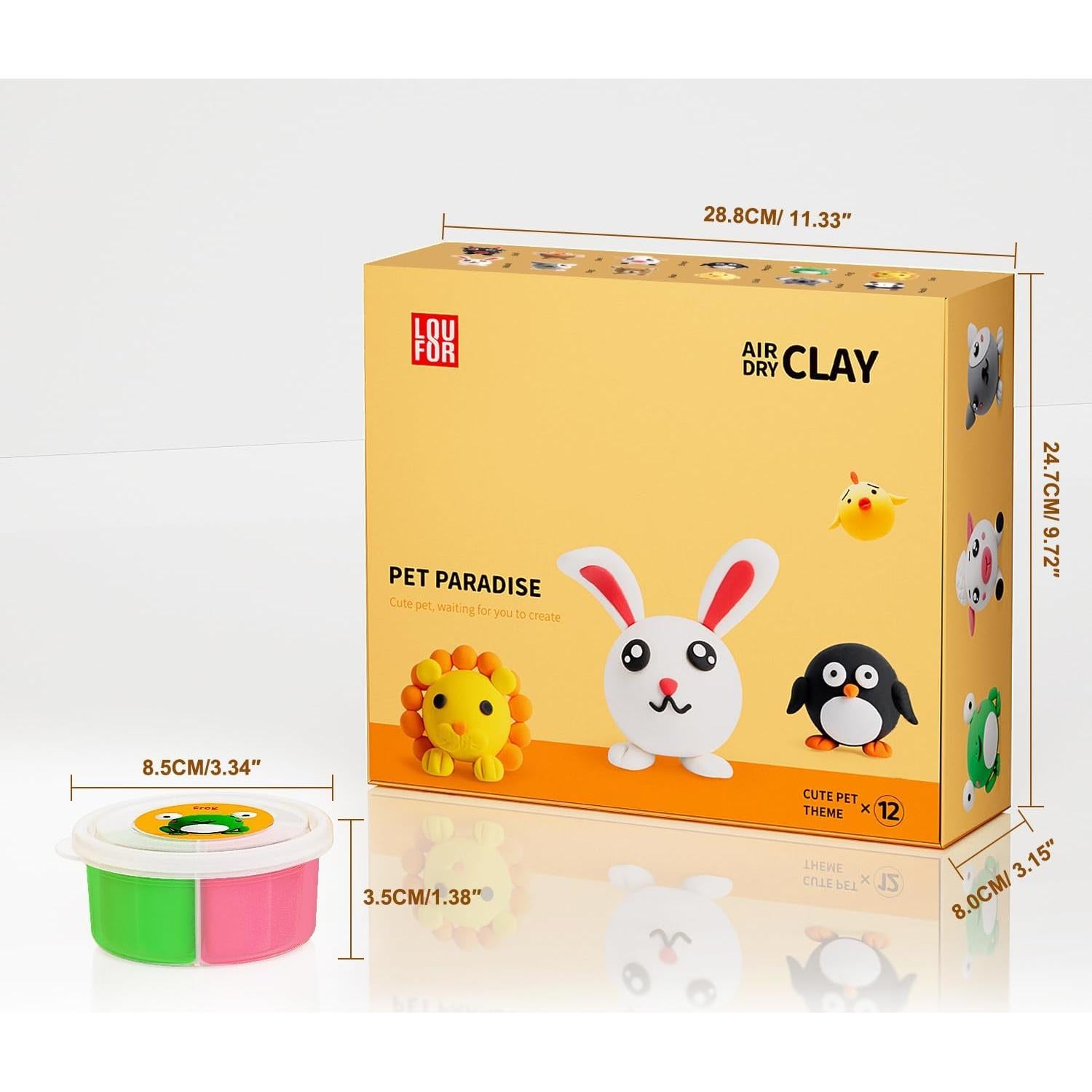 Kit de Arcilla Secada al Aire LOUFOR para Niños - 1.13 kg