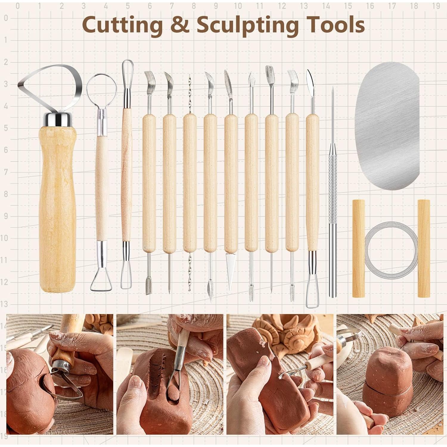 Set de Herramientas de Escultura en Arcilla UUSYCUN 34 Piezas