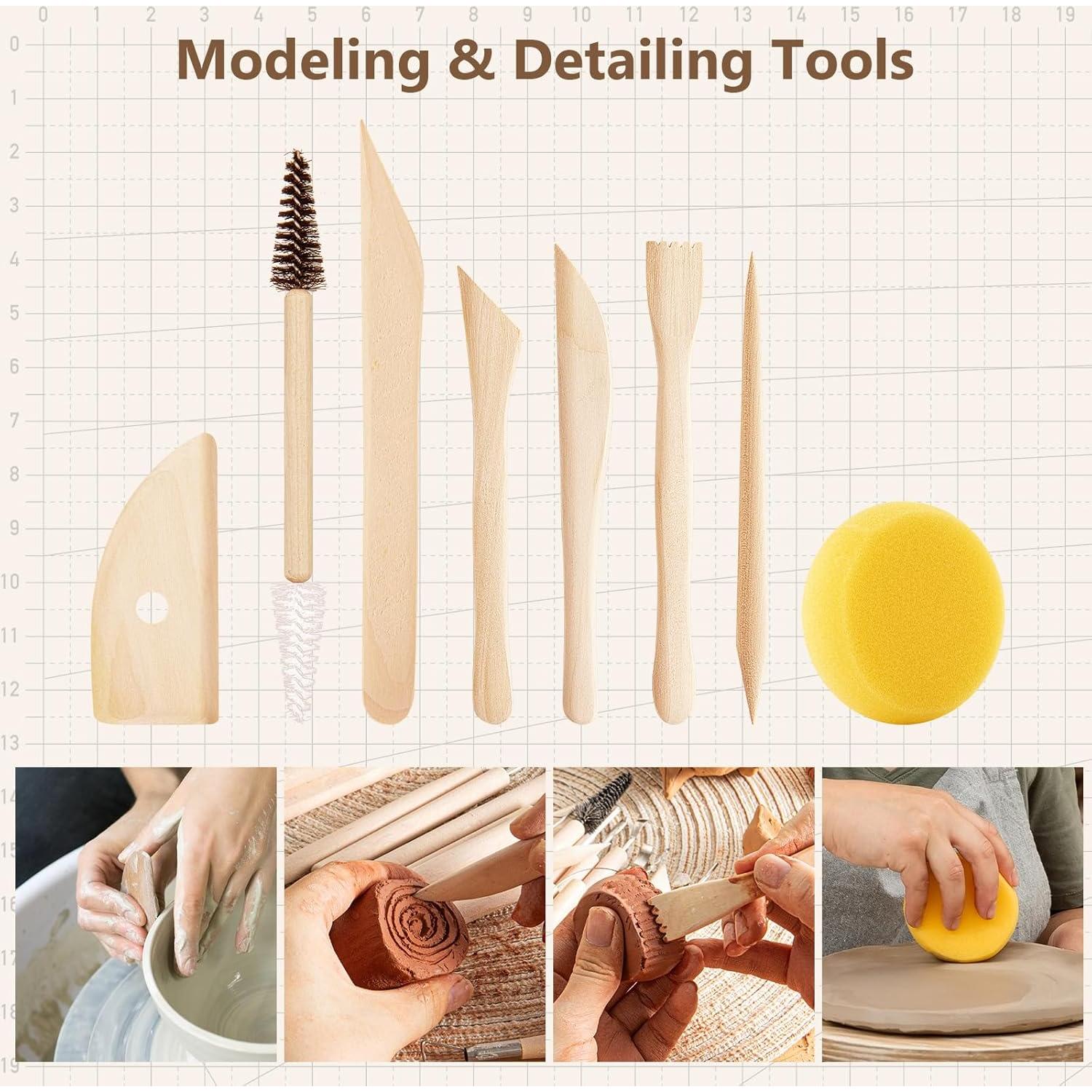 Set de Herramientas de Escultura en Arcilla UUSYCUN 34 Piezas