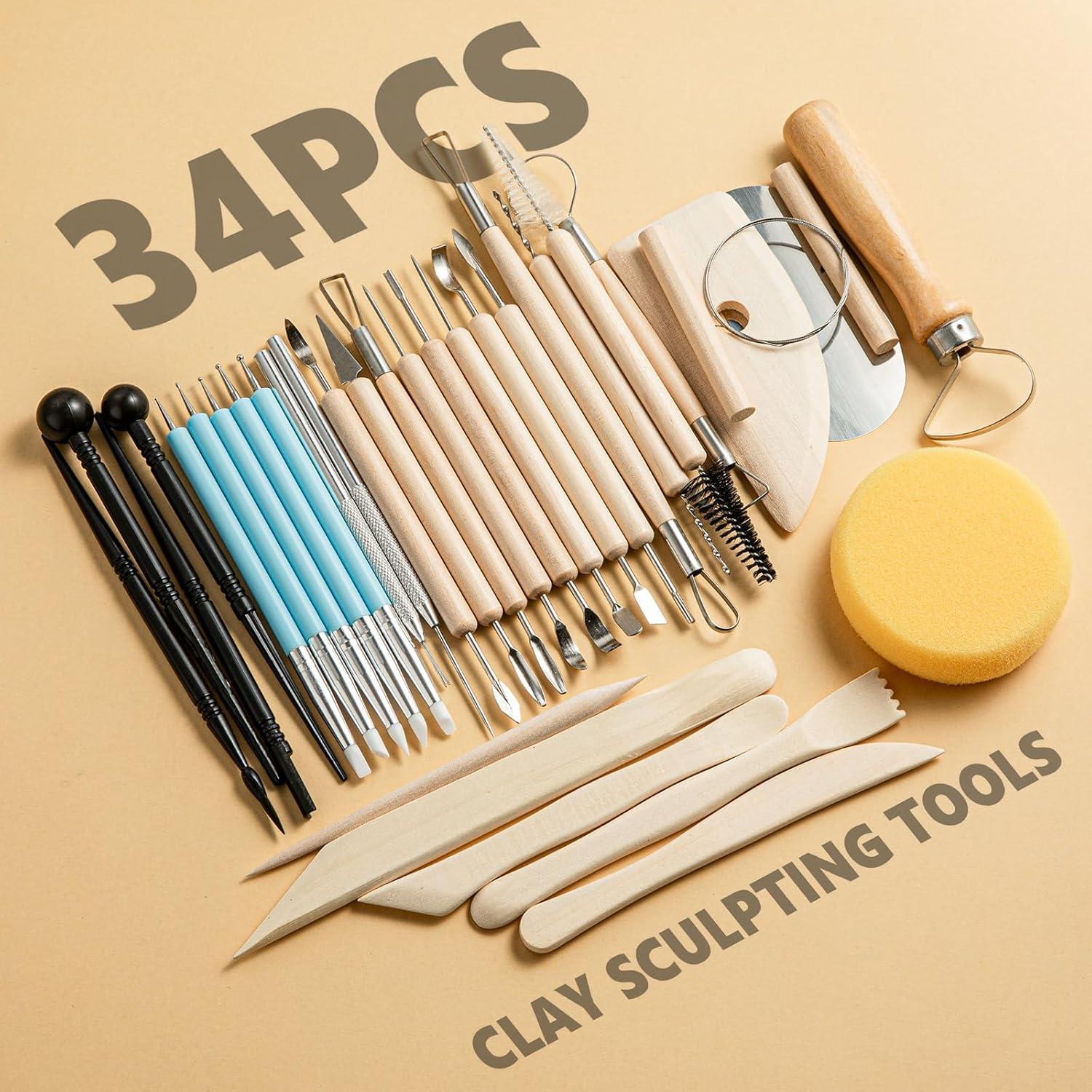 Set de Herramientas de Escultura en Arcilla UUSYCUN 34 Piezas