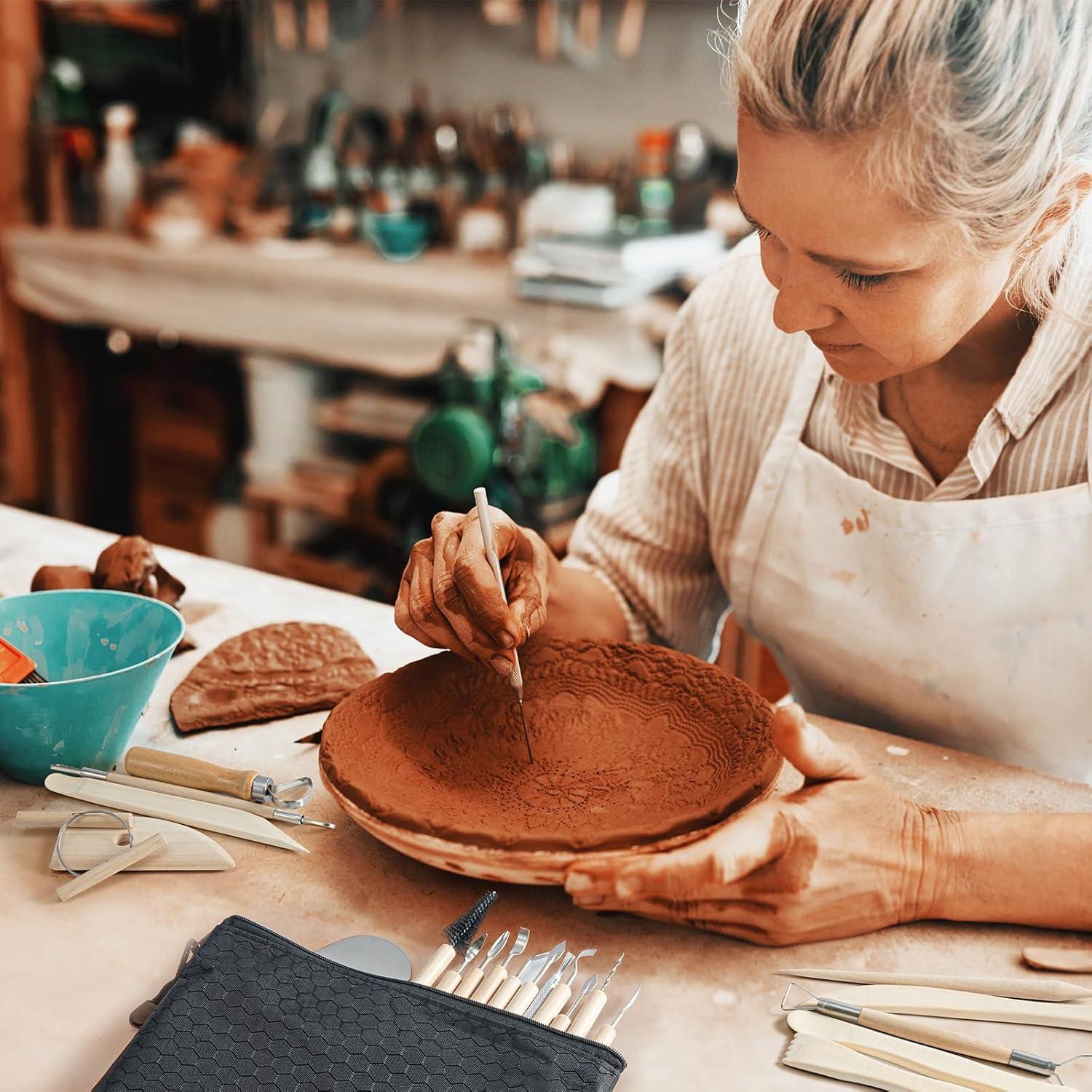 Set de Herramientas de Escultura en Arcilla UUSYCUN 34 Piezas