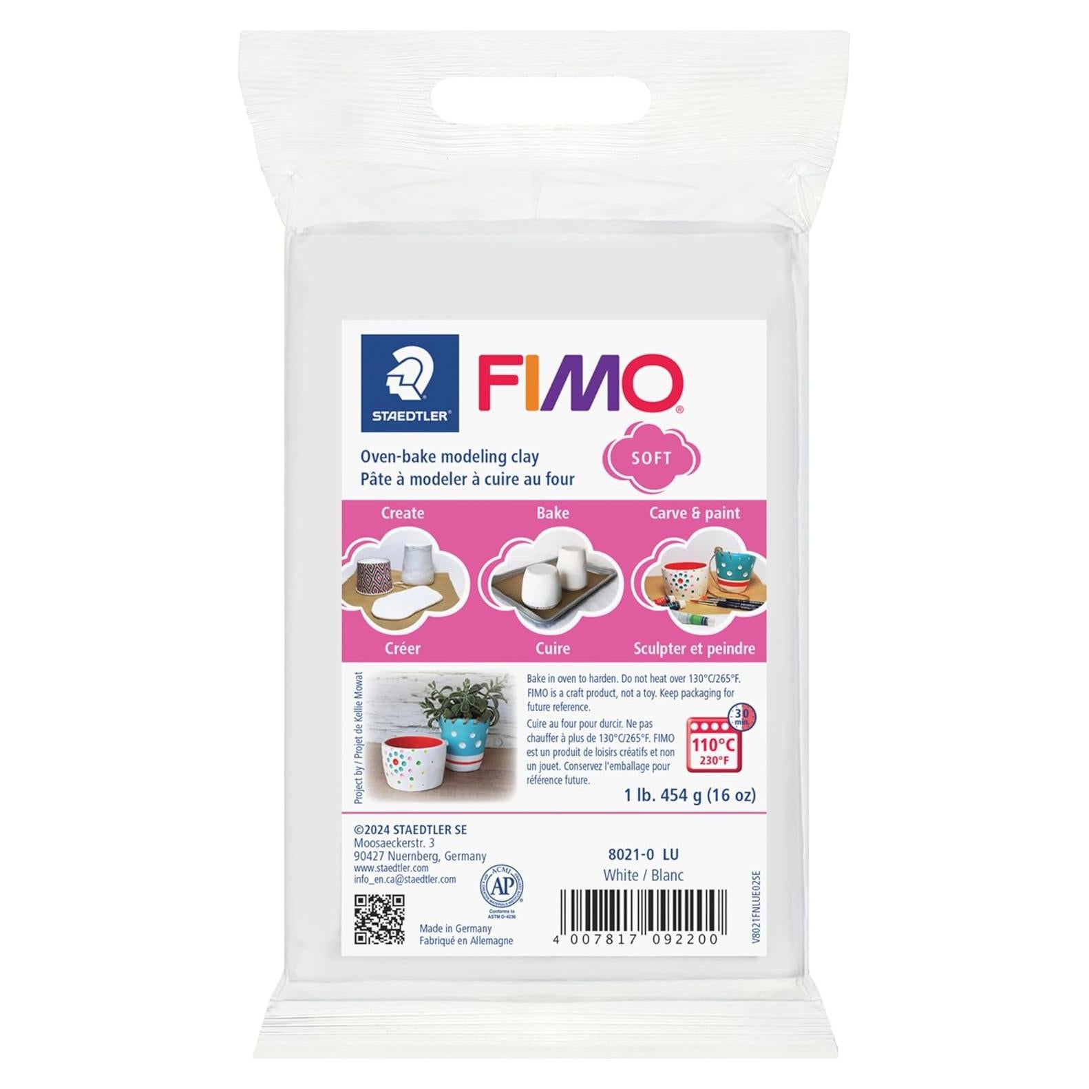 Arcilla Polimérica FIMO Soft Staedtler 454 g Blanco 8021-0