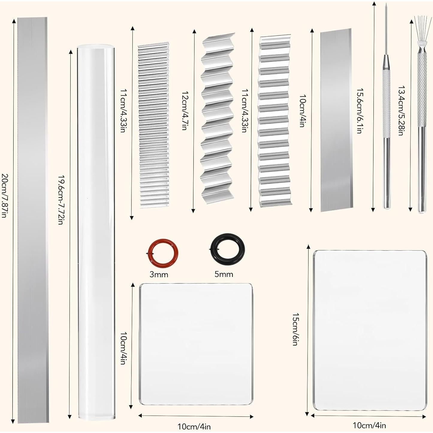 Kit de Herramientas de Arcilla Polimérica Wolwefa - 5 Piezas