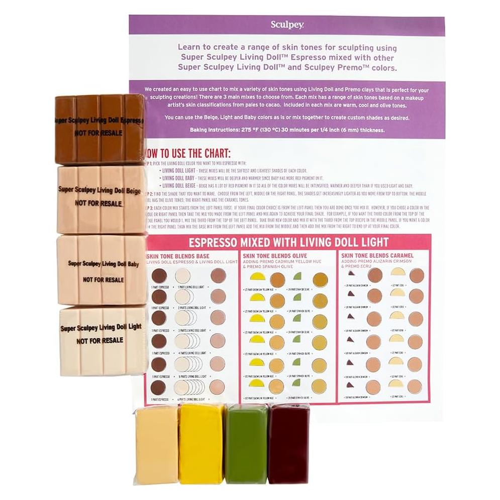 Kit de Arcilla Polimérica Super Sculpey Living Doll 363.5g