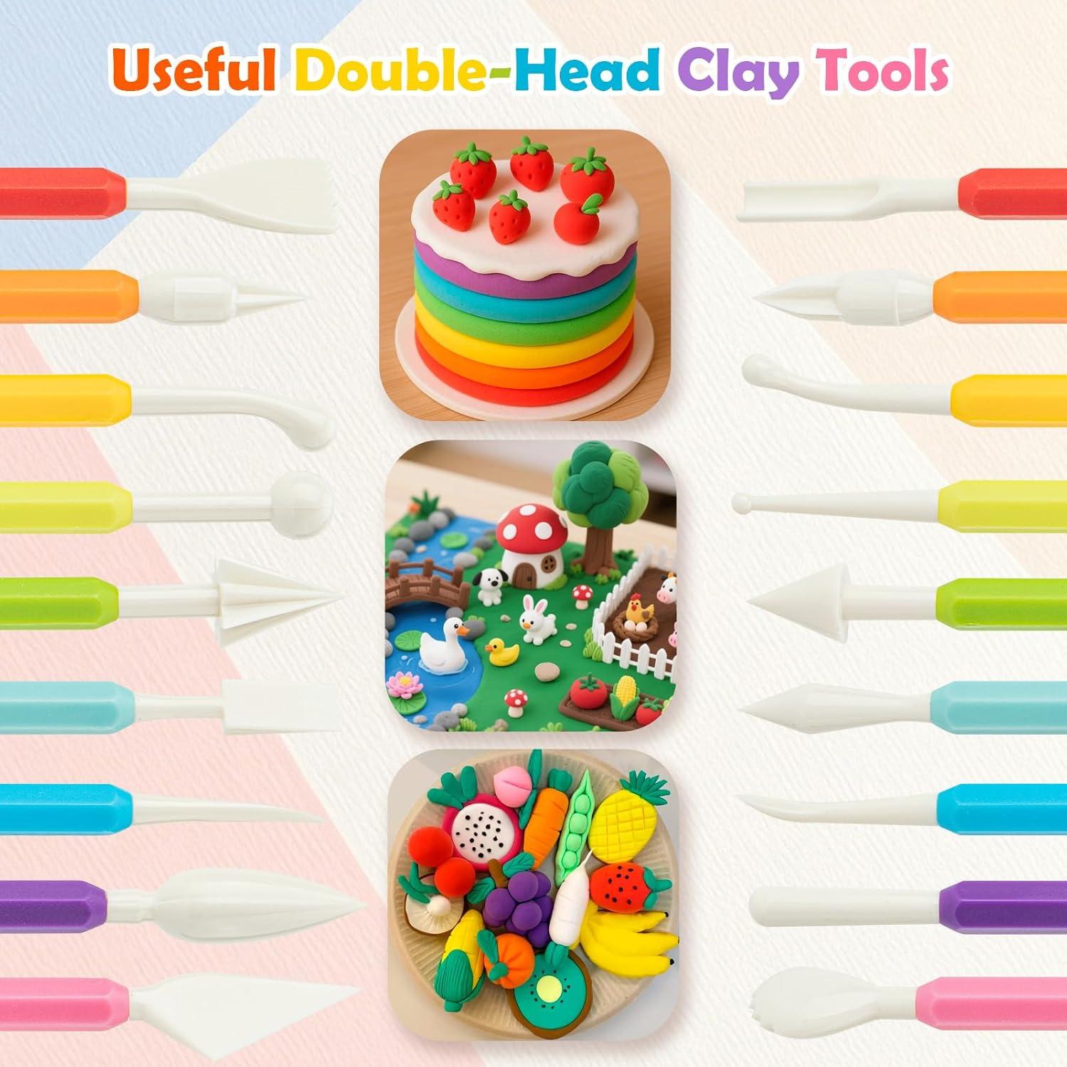 Kit de Herramientas de Arcilla Secada al Aire Thyrflen - 18 Piezas