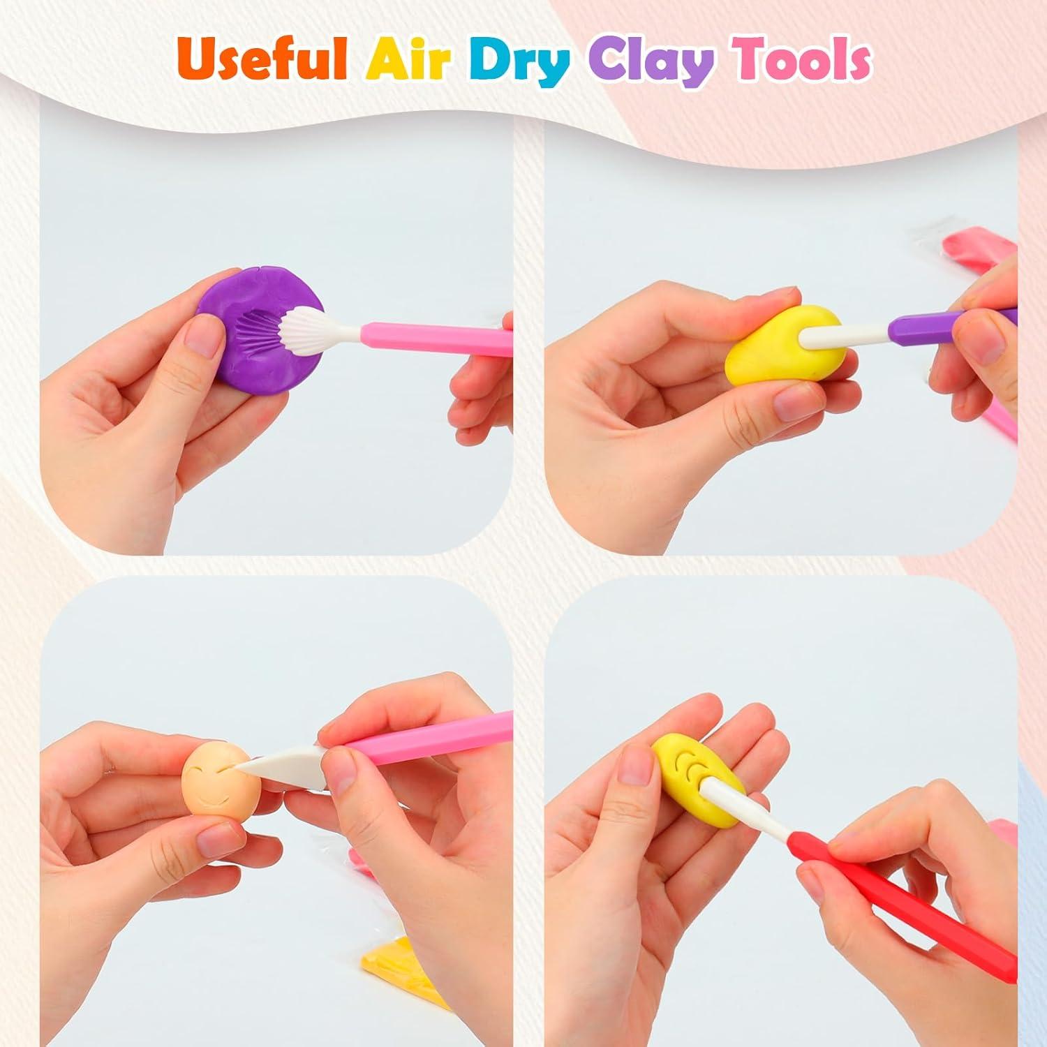 Kit de Herramientas de Arcilla Secada al Aire Thyrflen - 18 Piezas