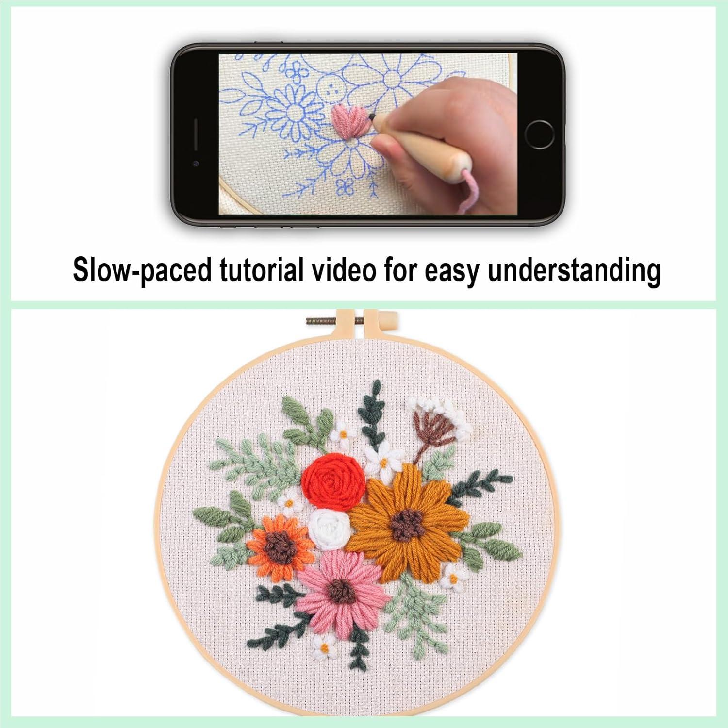 Kit de Aguja de Punch Myfelicity - Flores - 19.81 cm