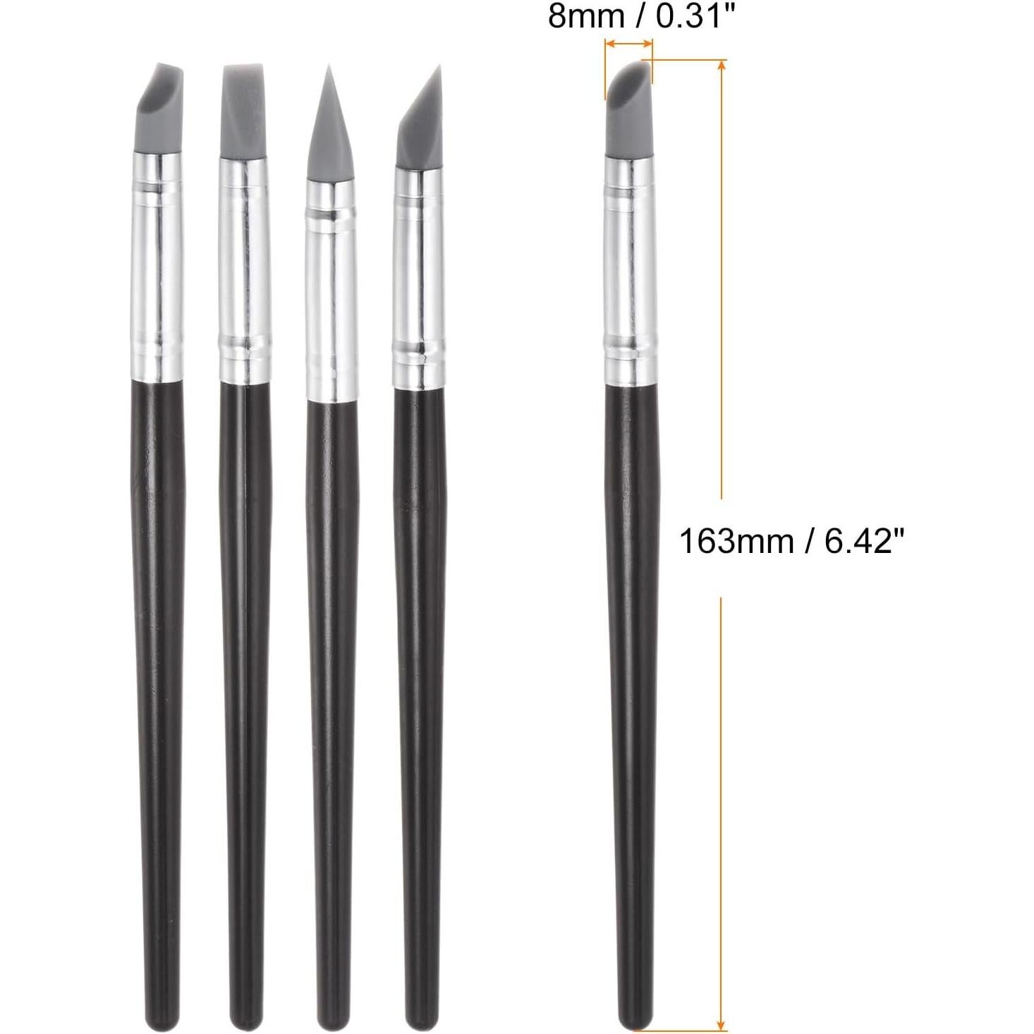 Set de 10 herramientas de modelado de arcilla HARFINGTON - Punta de silicona 8mm