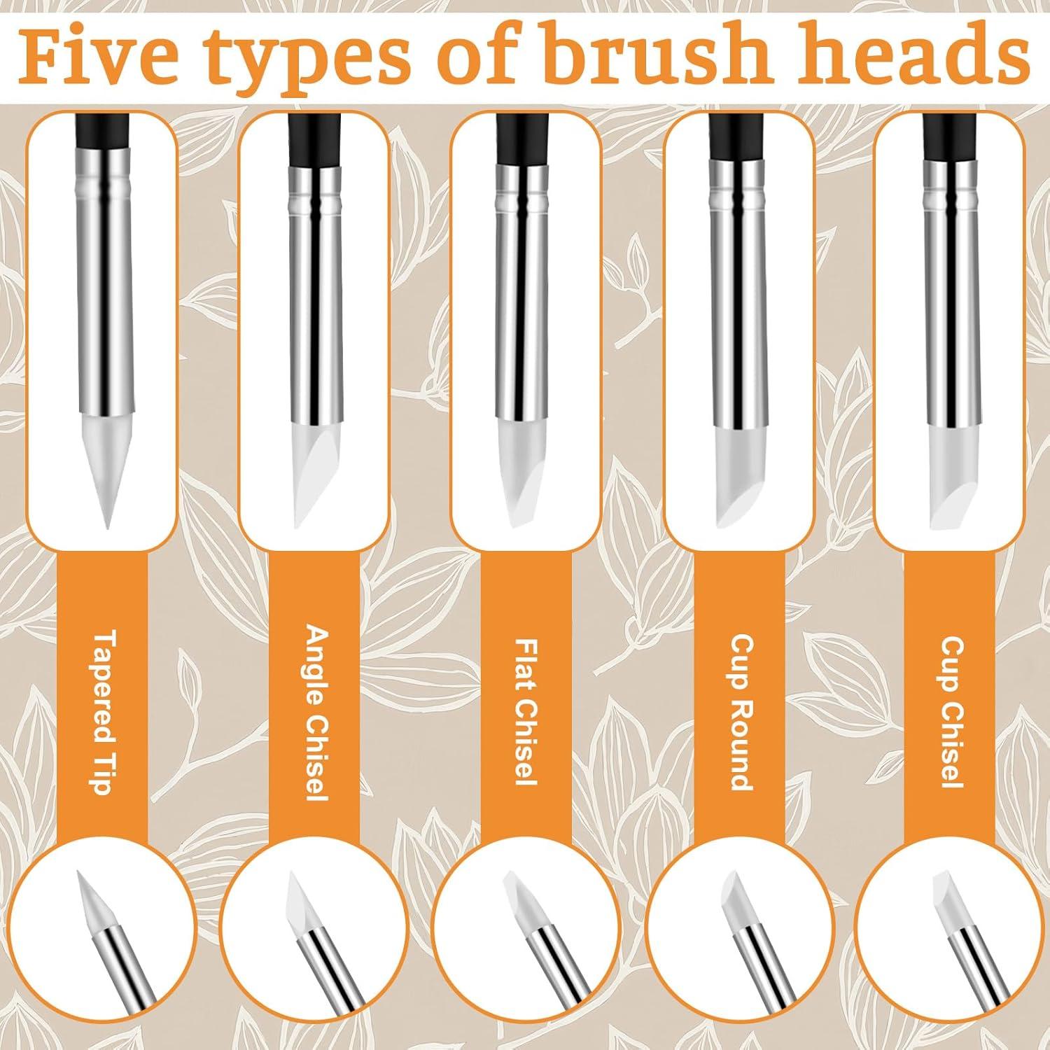 15 Pinceles de Silicona LXUEJIE para Escultura y Manualidades