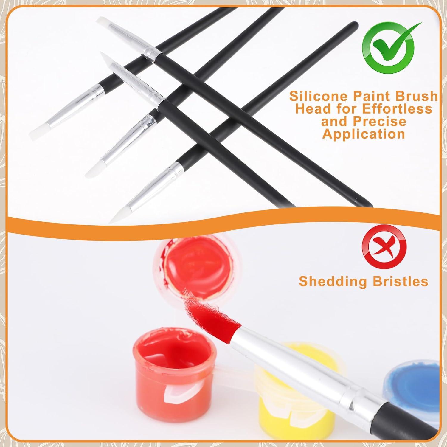 15 Pinceles de Silicona LXUEJIE para Escultura y Manualidades